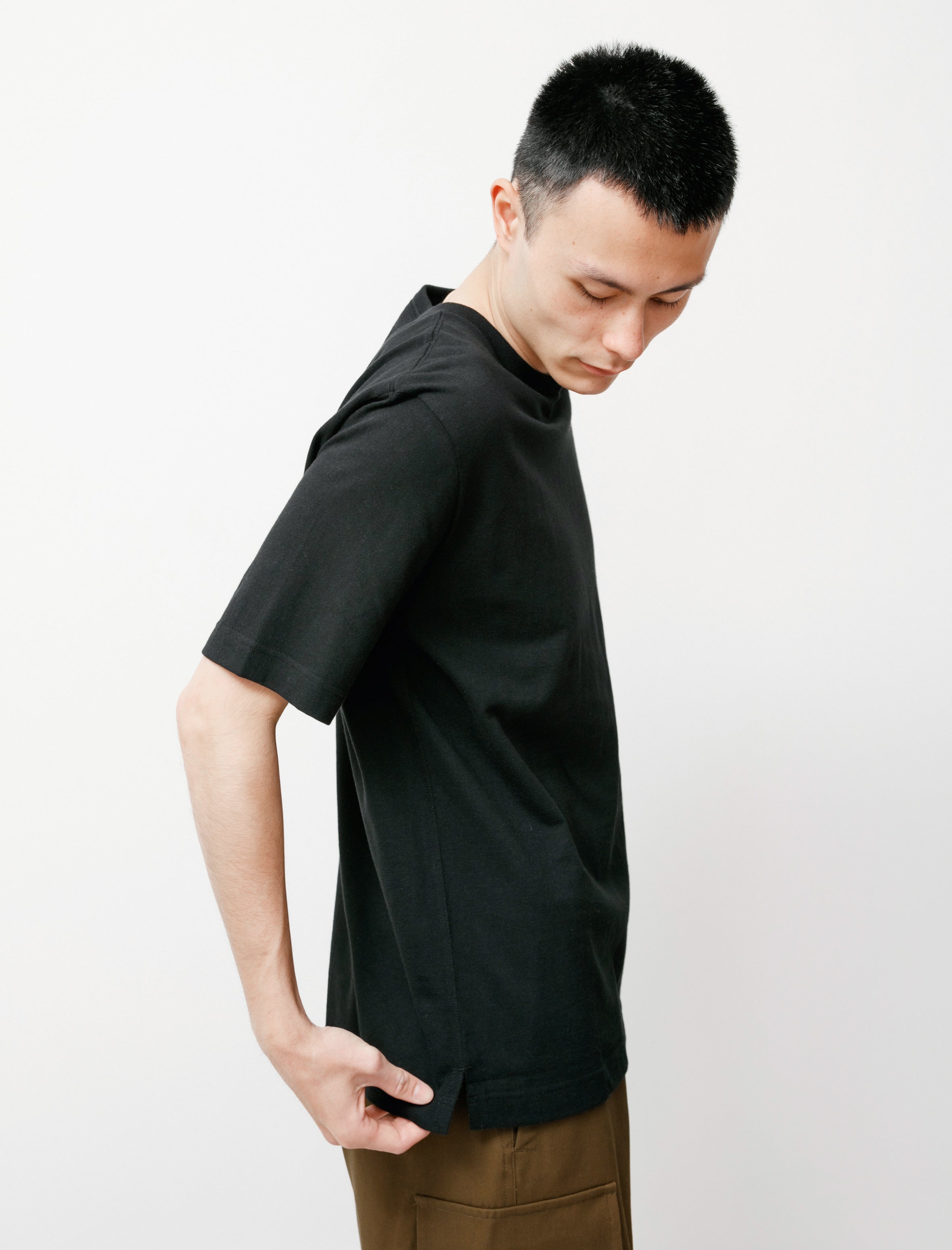 niuhans Loopwheel S/S Tee Black