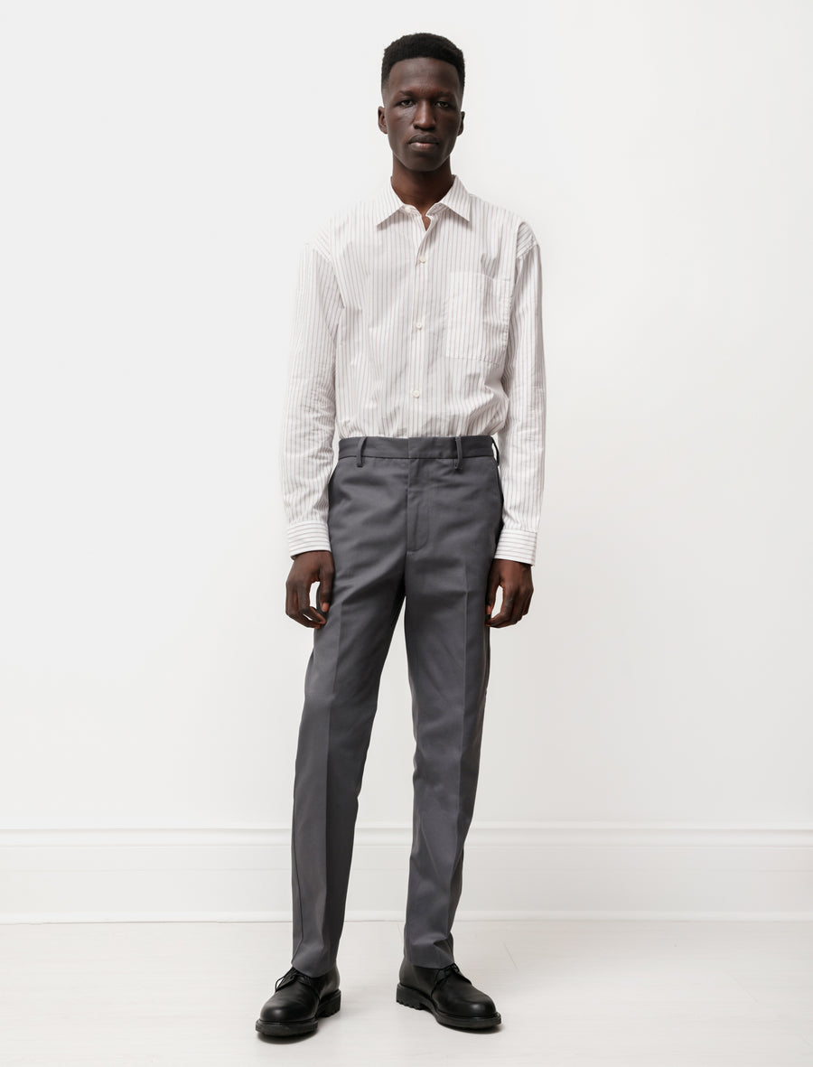 Straight-Leg Cotton-Twill Trousers