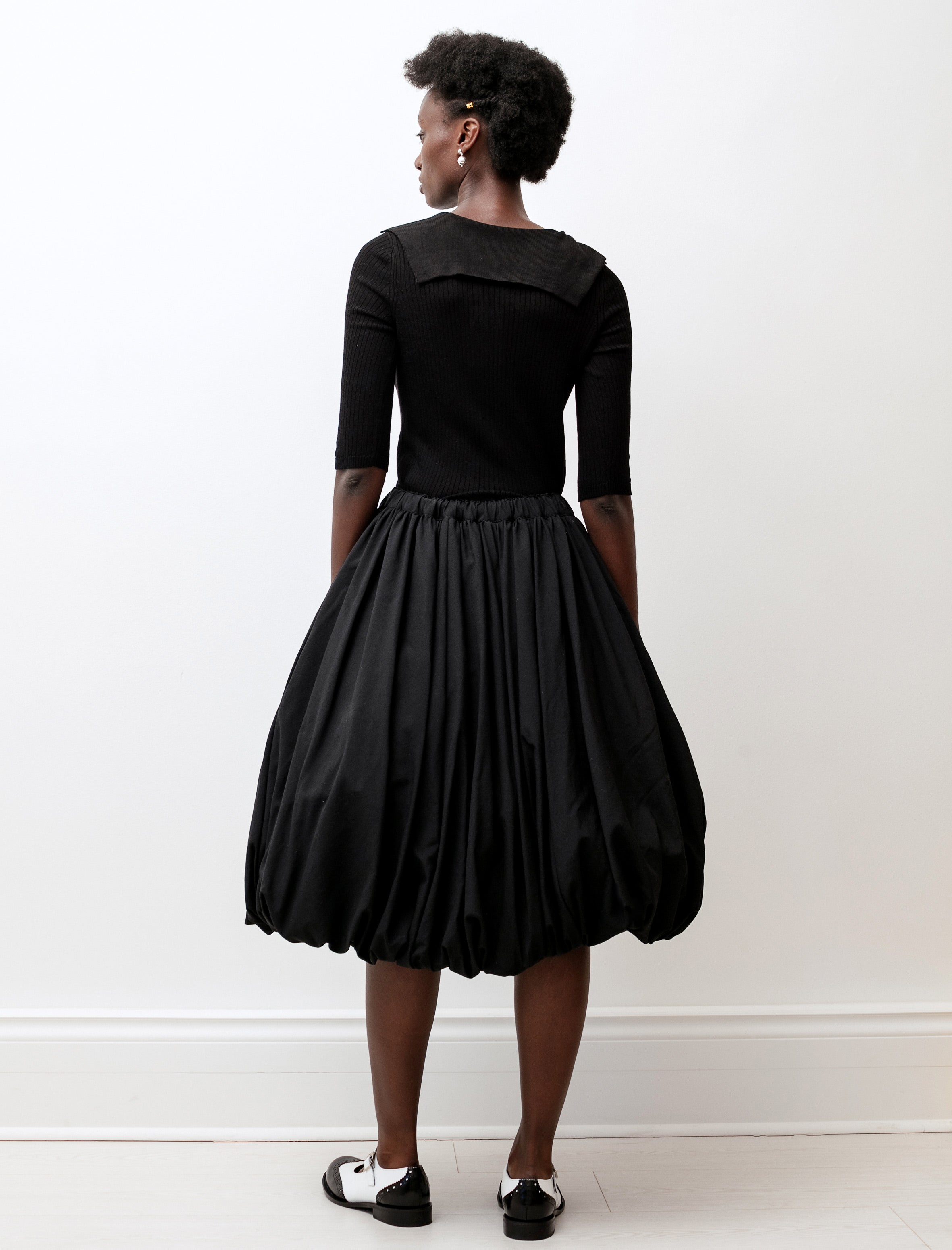 Comme des Garçons Comme des Garçons Wool Balloon Hem Skirt Black