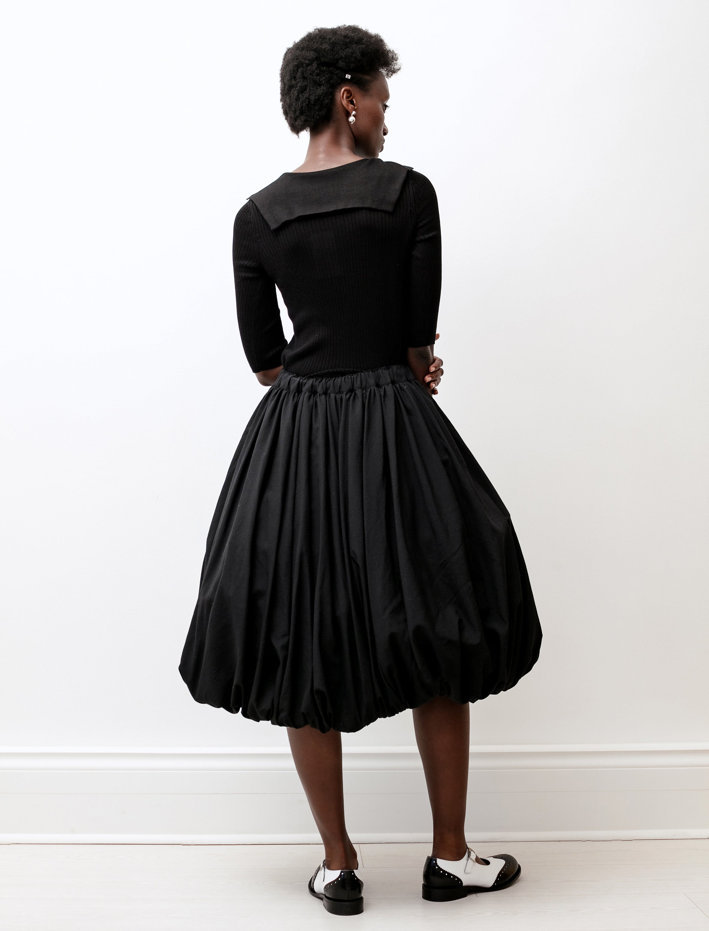 Comme des Garçons Comme des Garçons Wool Balloon Hem Skirt Black