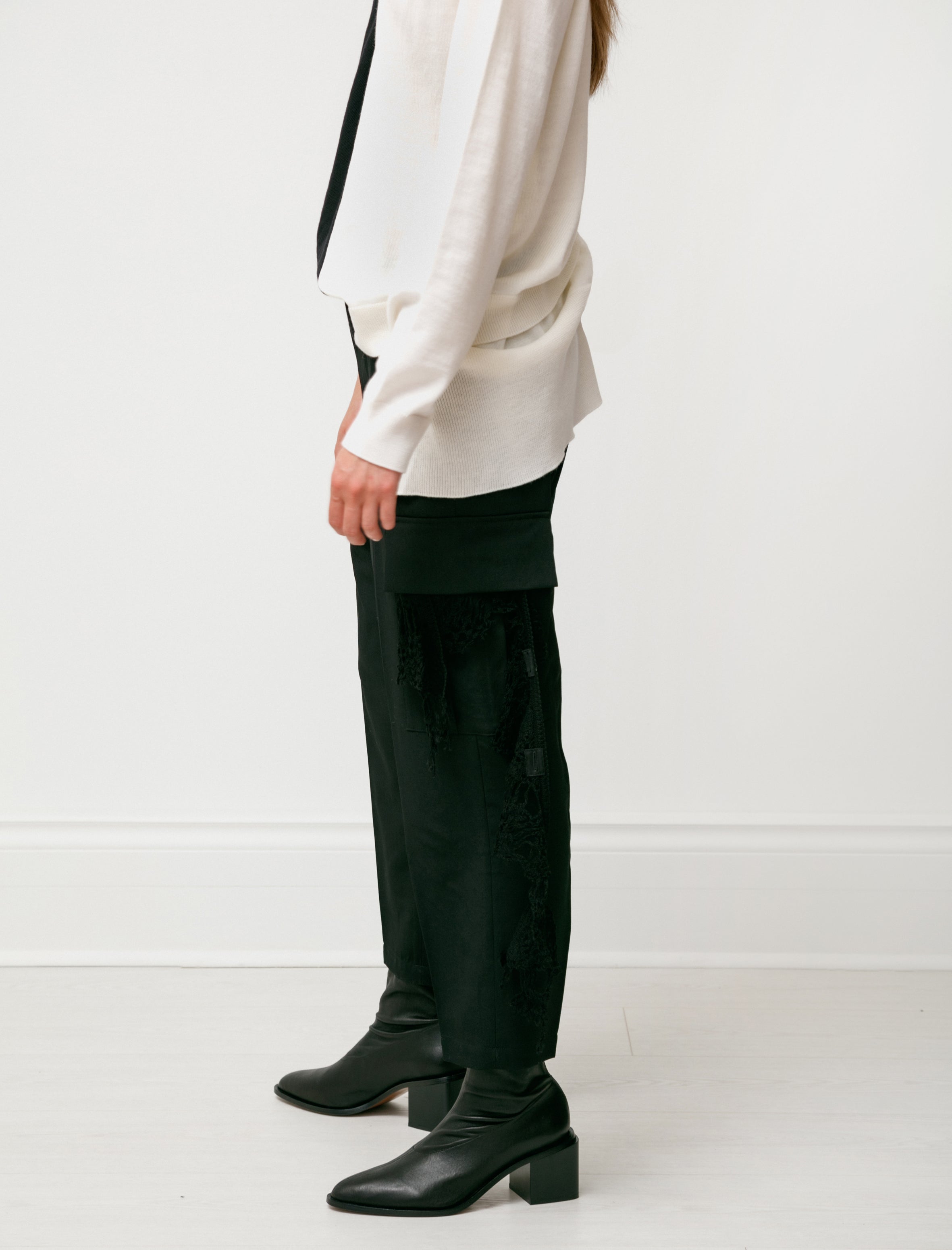 Y's by Yohji Yamamoto Gabardine Cargo Pants Black