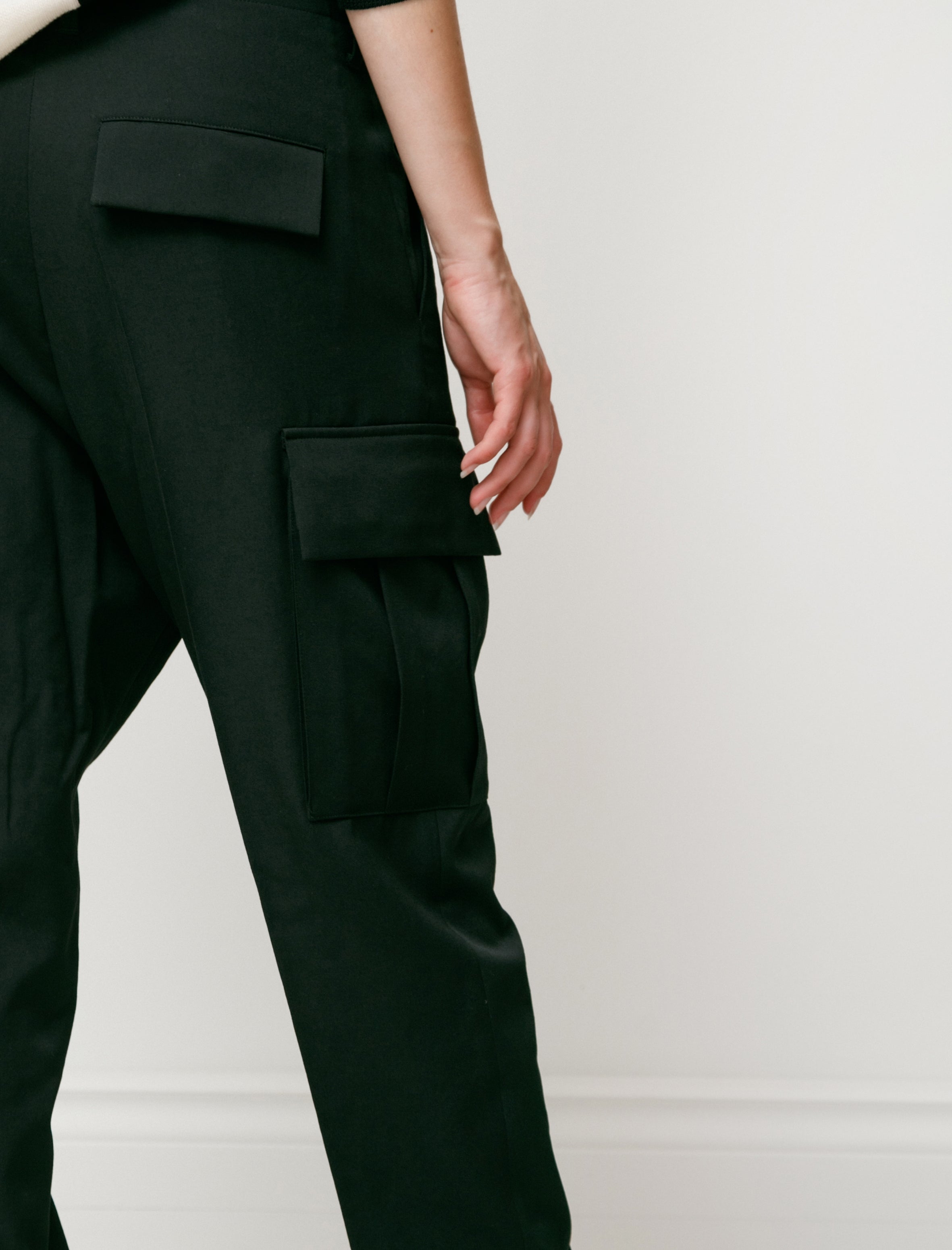 Y's by Yohji Yamamoto Gabardine Cargo Pants Black