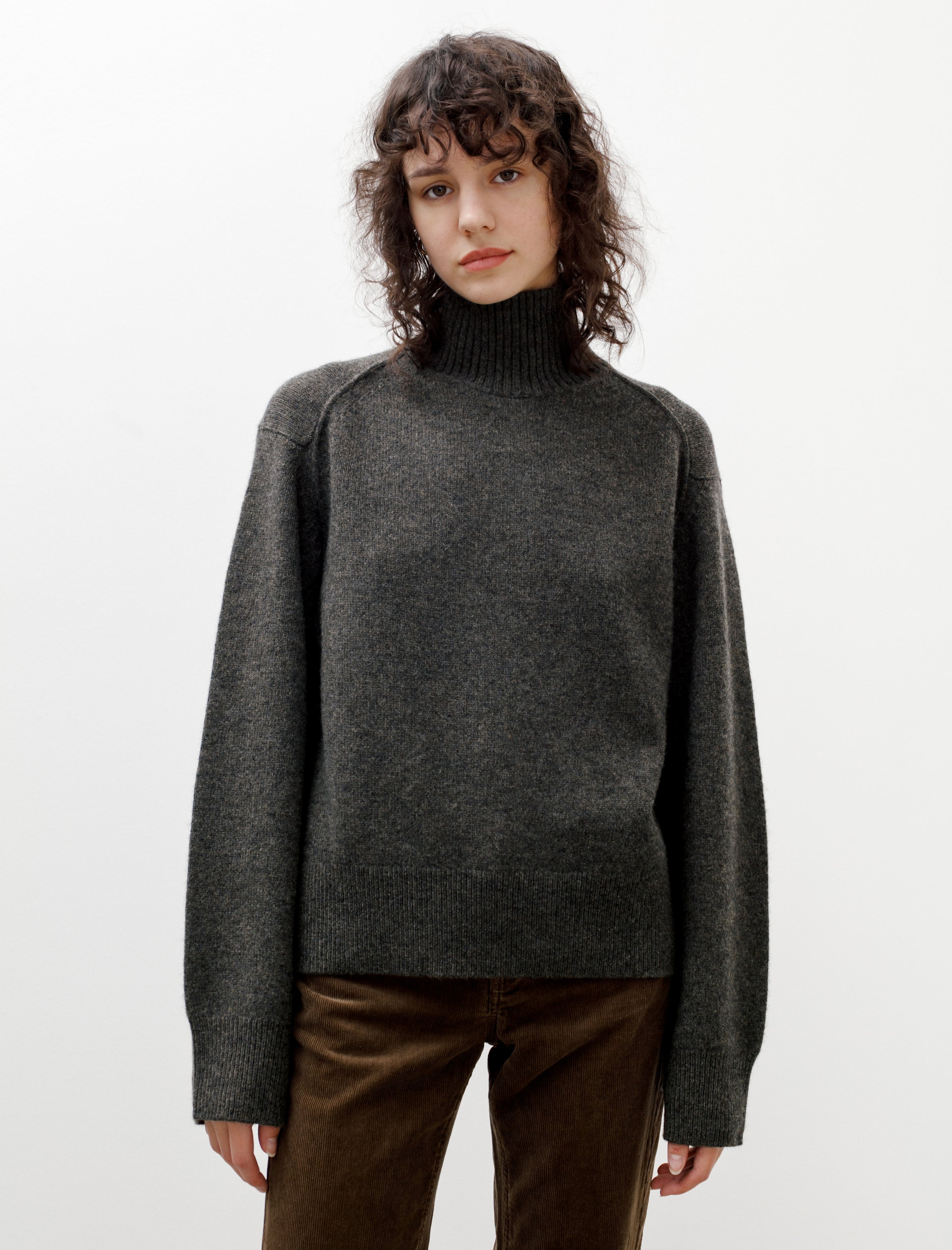 Acne Studios High Neck Jumper Dark Khaki