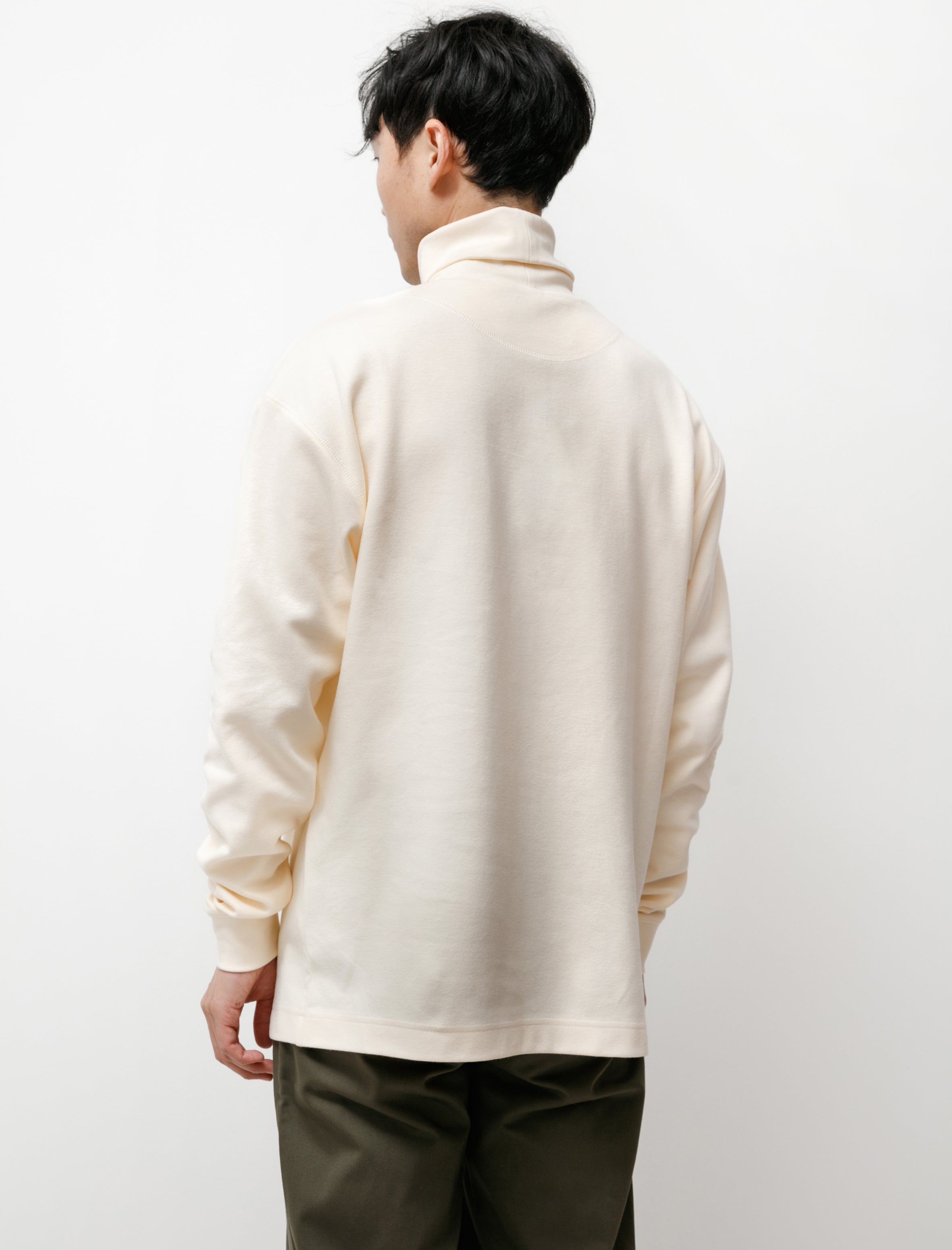 Archie Turtleneck Knit Jersey Ecru