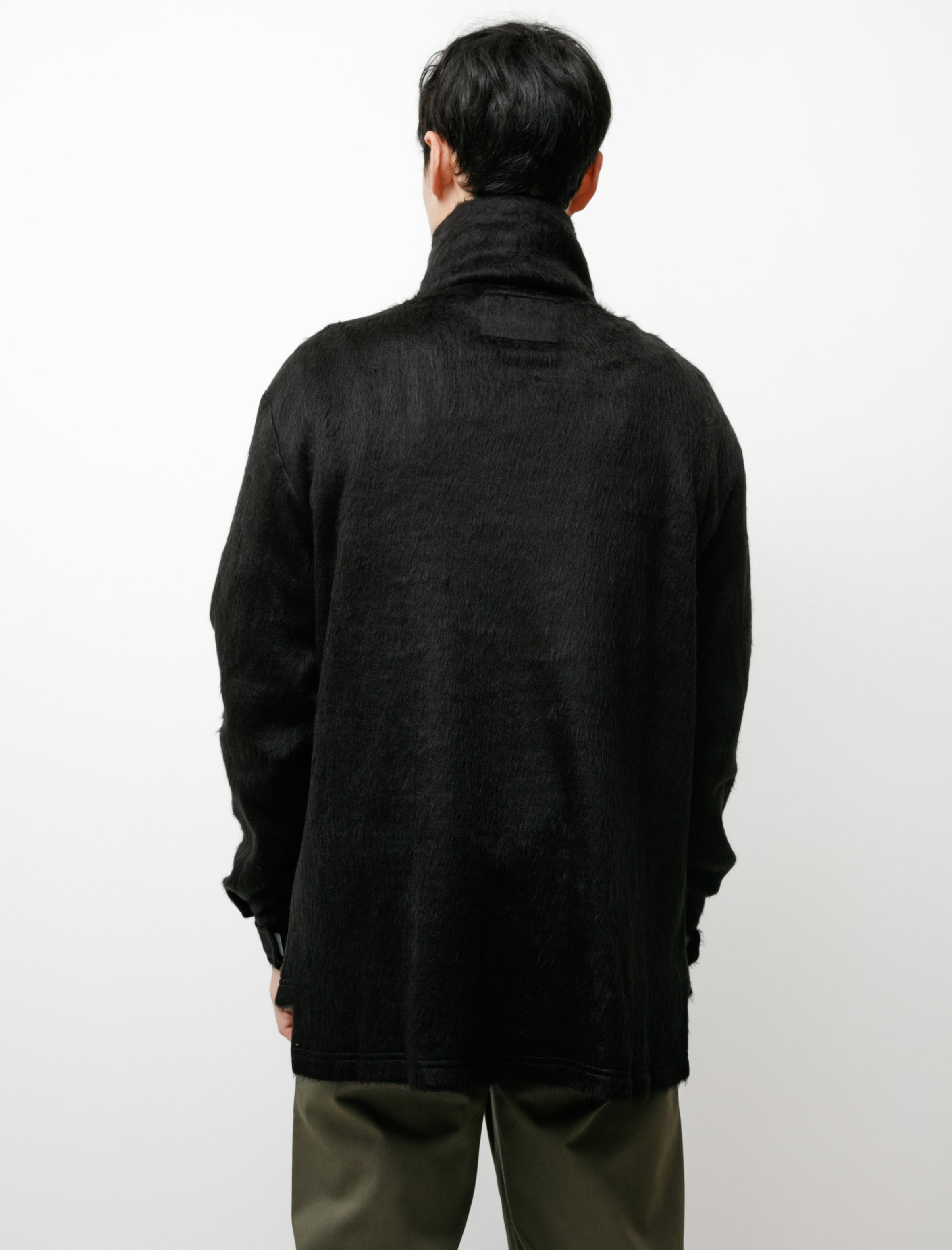 Archie Shaggy Half Zip Black