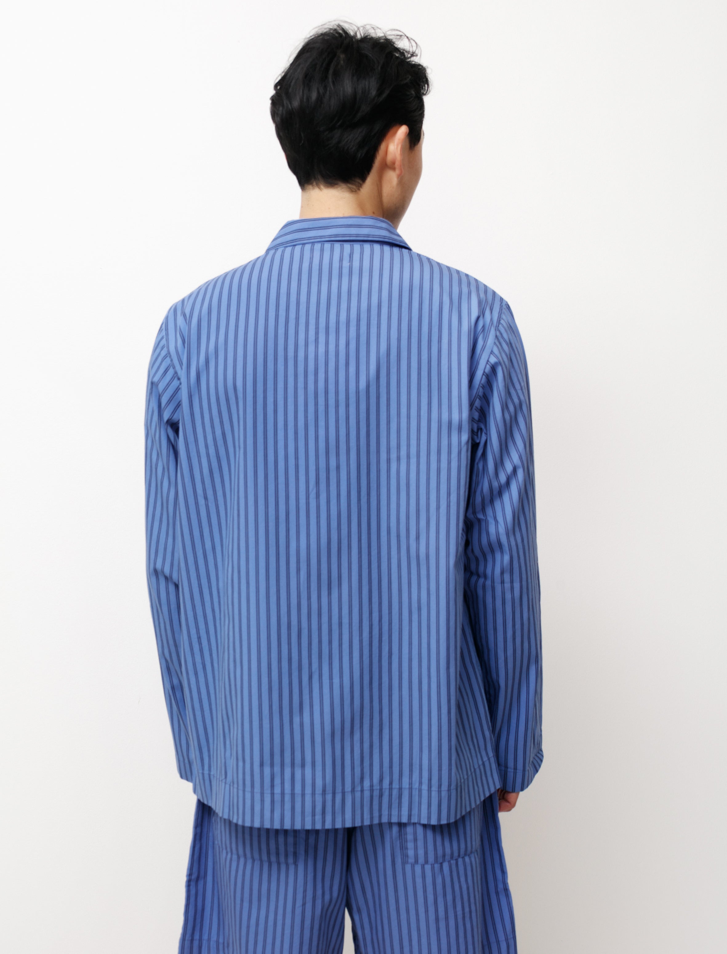 Tekla Poplin Pyjamas Shirt Boro Stripes