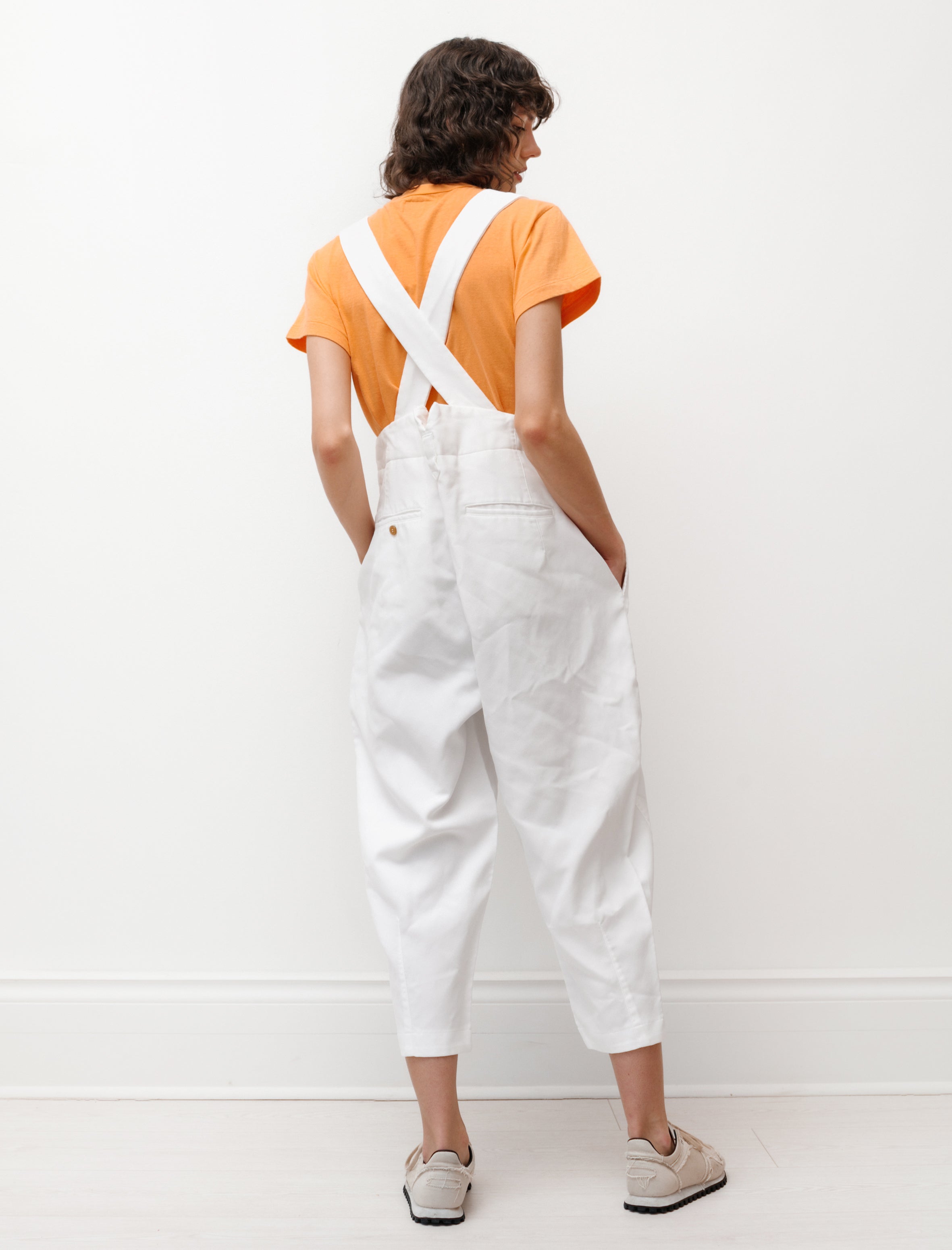 Comme des Garçons Comme des Garçons Suspender Trousers Poly Twill White