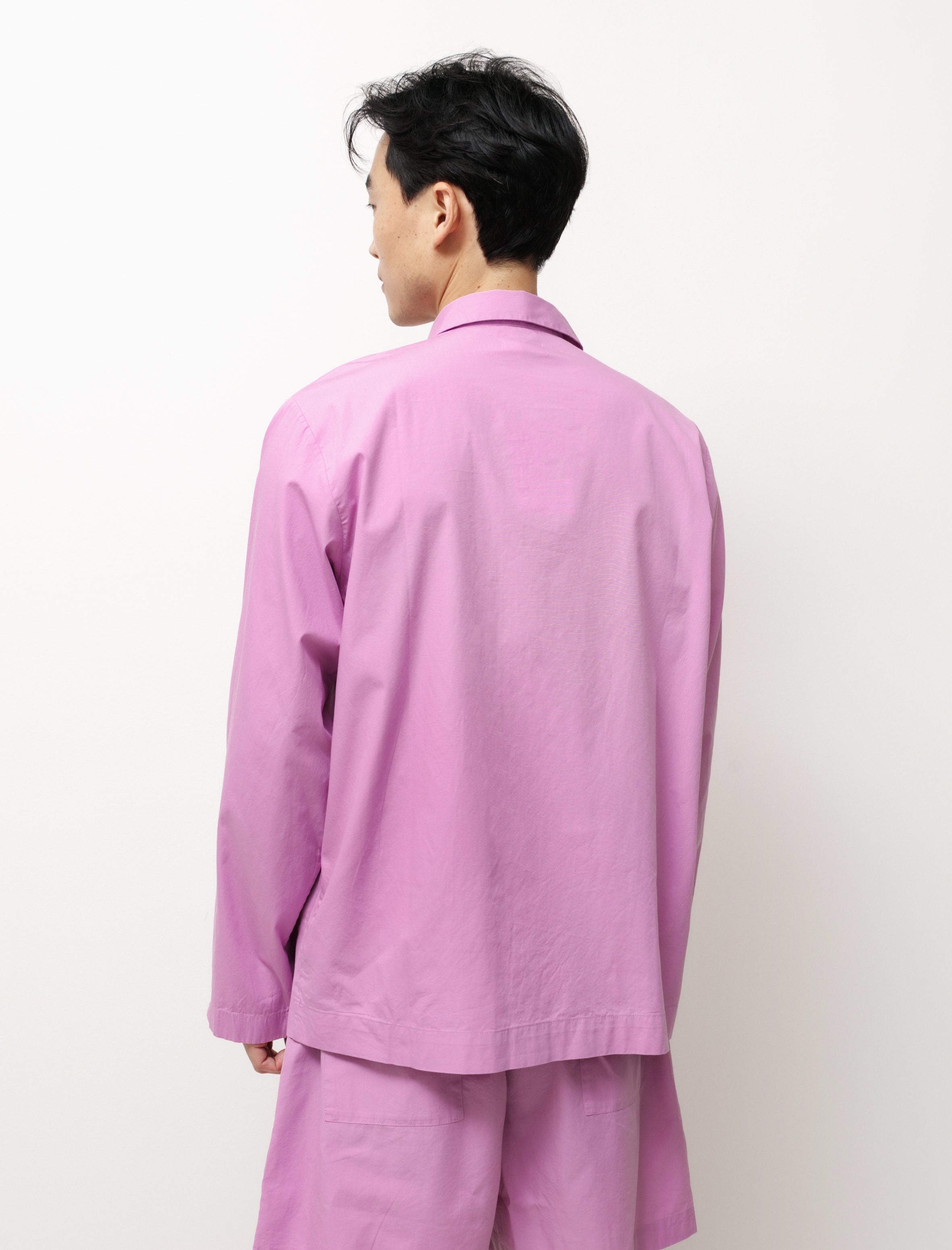 Tekla Poplin Pyjama Shirt Purple Pink