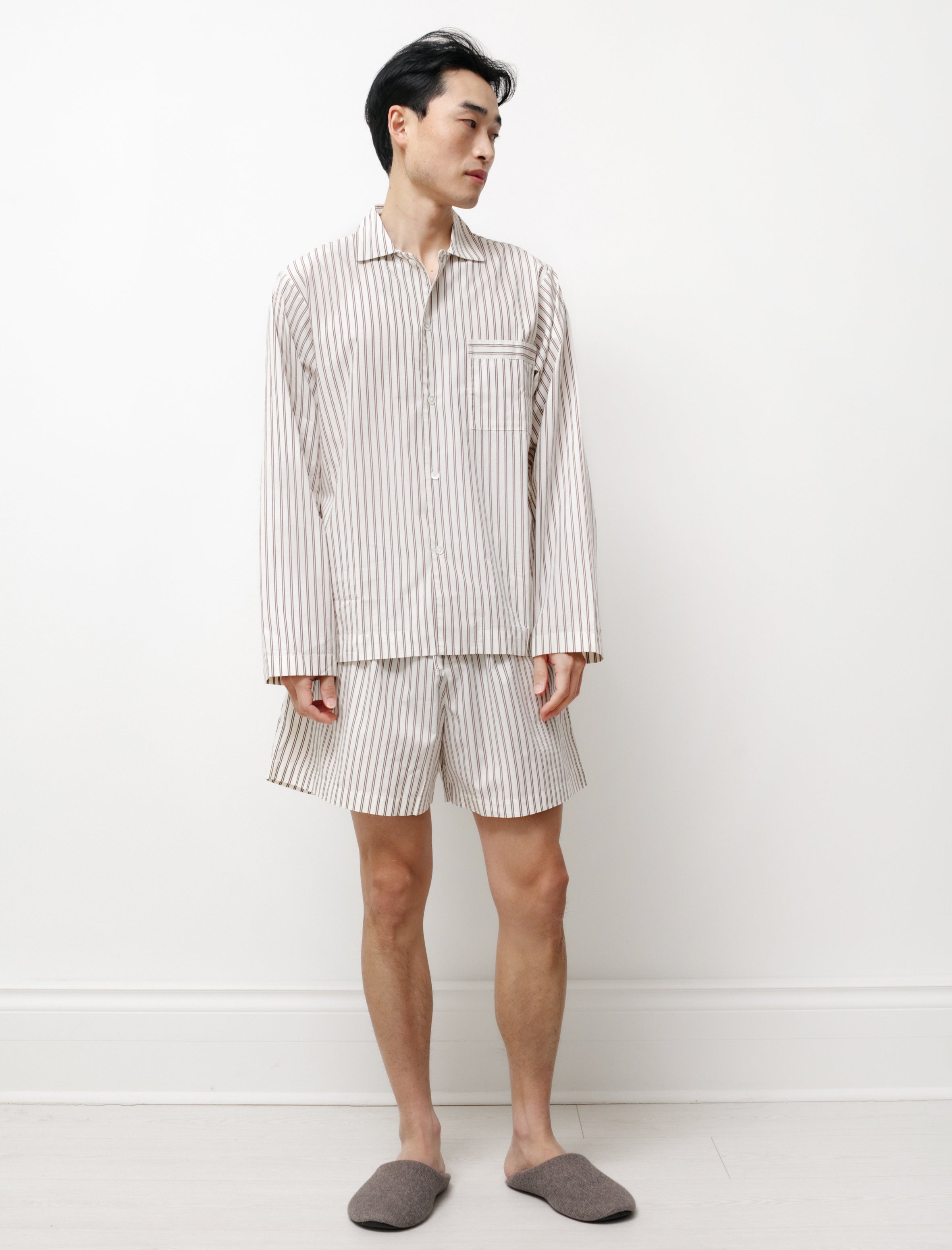 Tekla Poplin Shorts Hopper Stripes