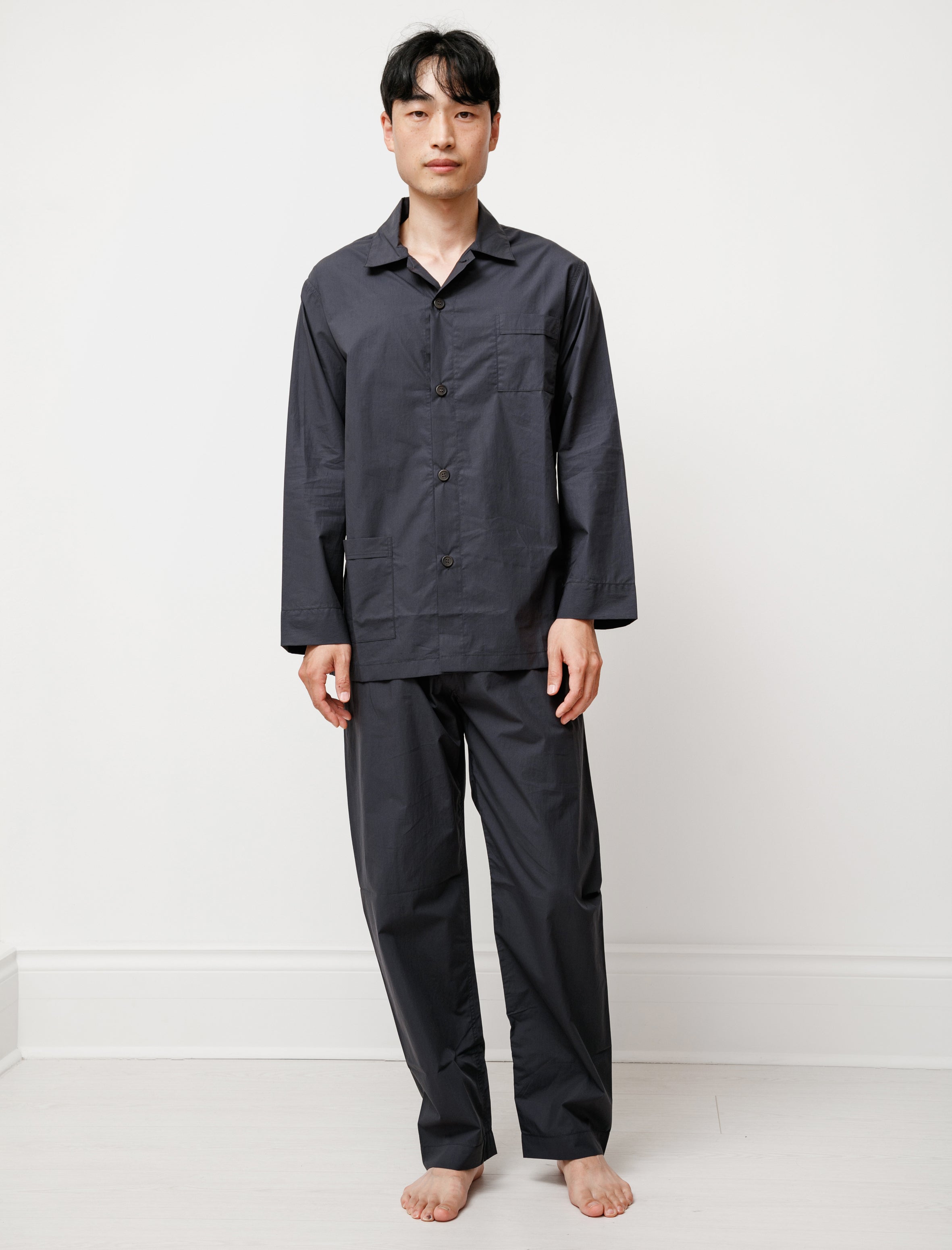 REST Mens Pyjama Set Navy Poplin