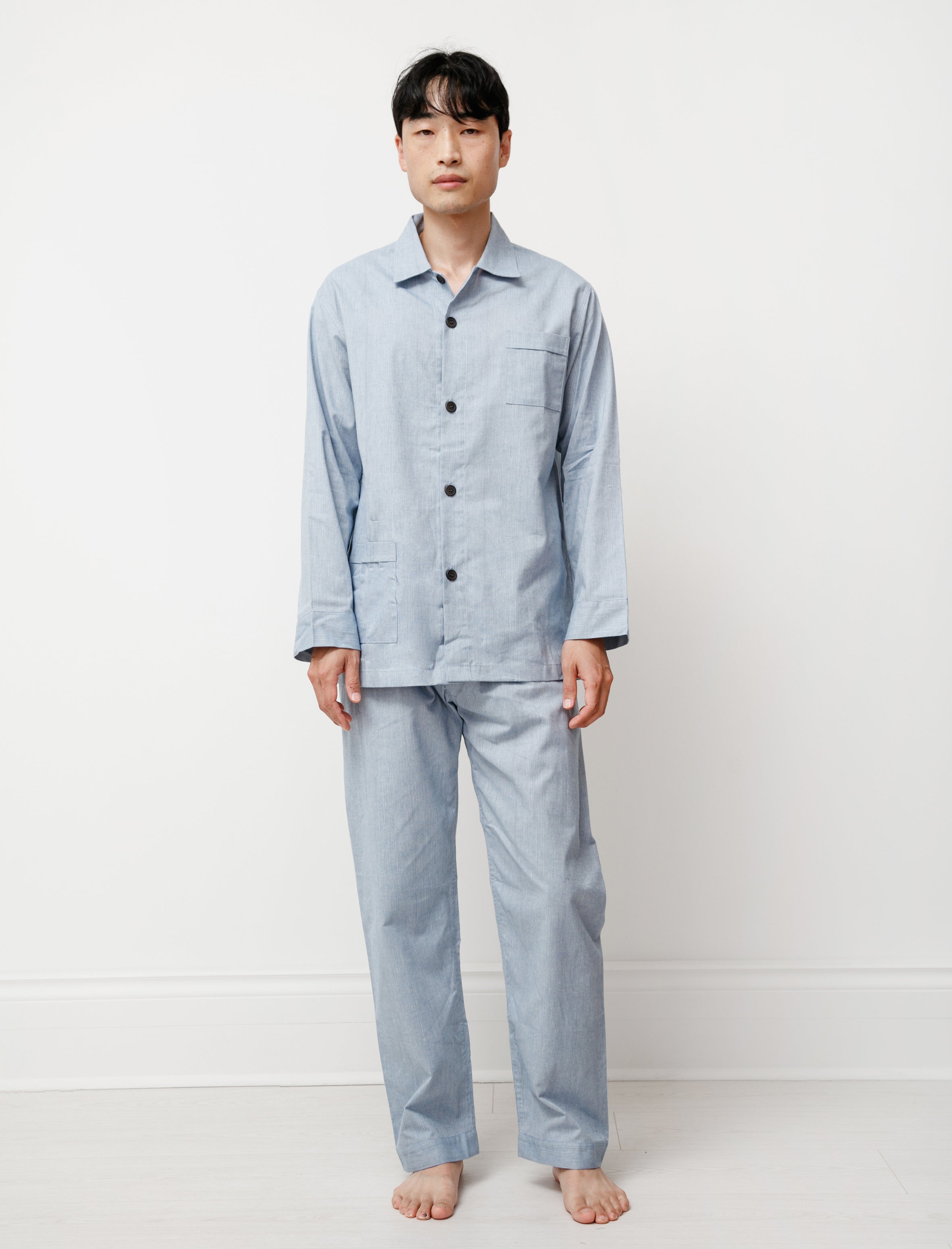 REST Mens Pyjama Set Chambray Cotton