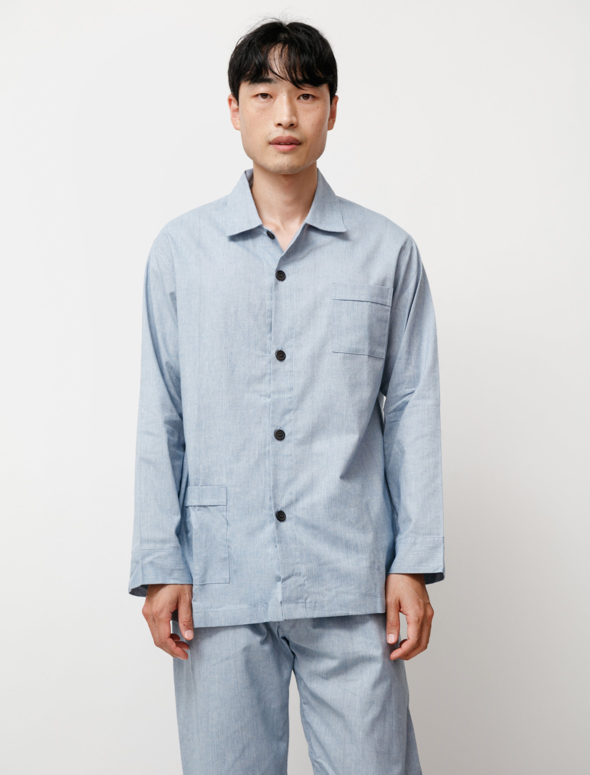 REST Mens Pyjama Set Chambray Cotton