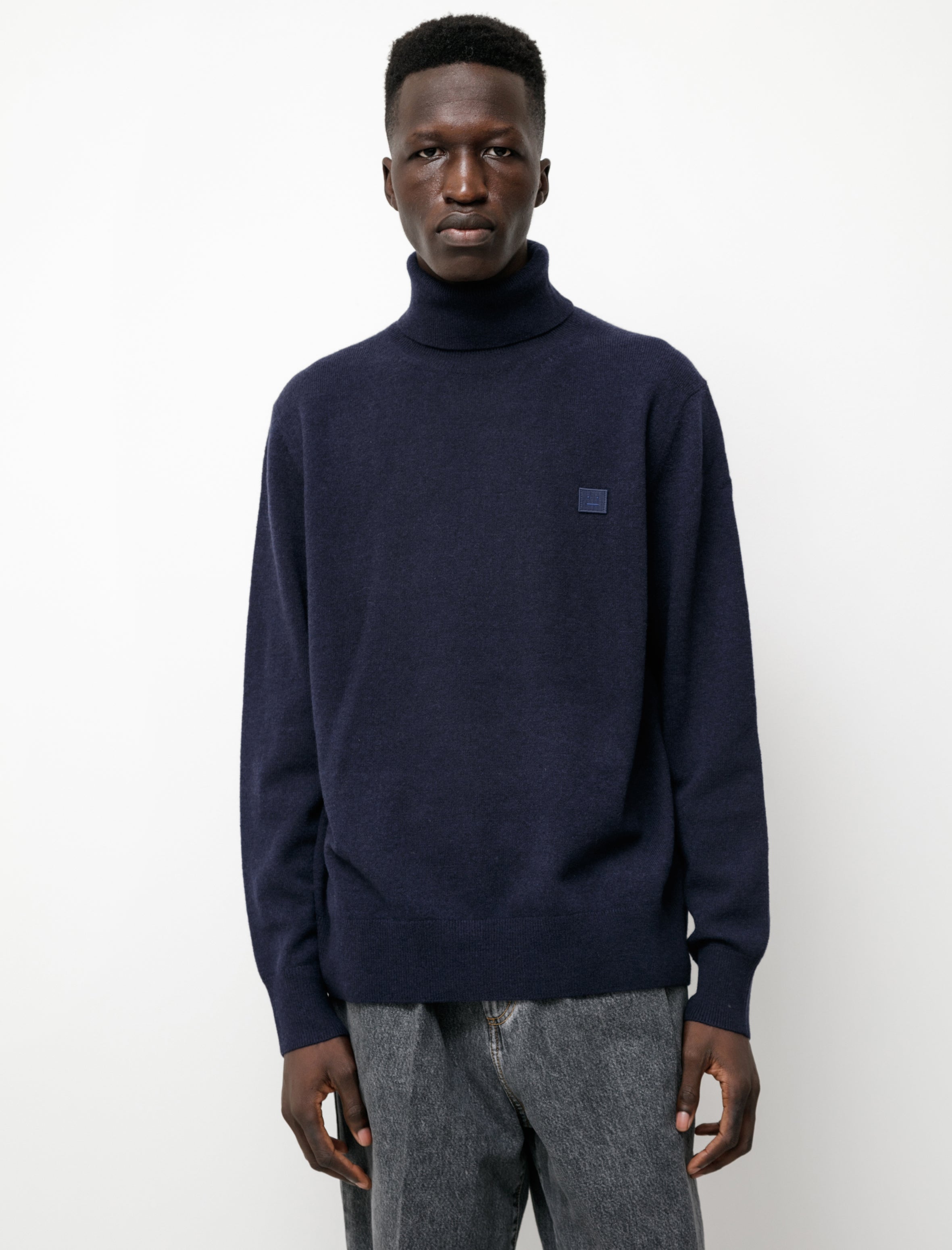 Acne Studios Face Rollneck Navy