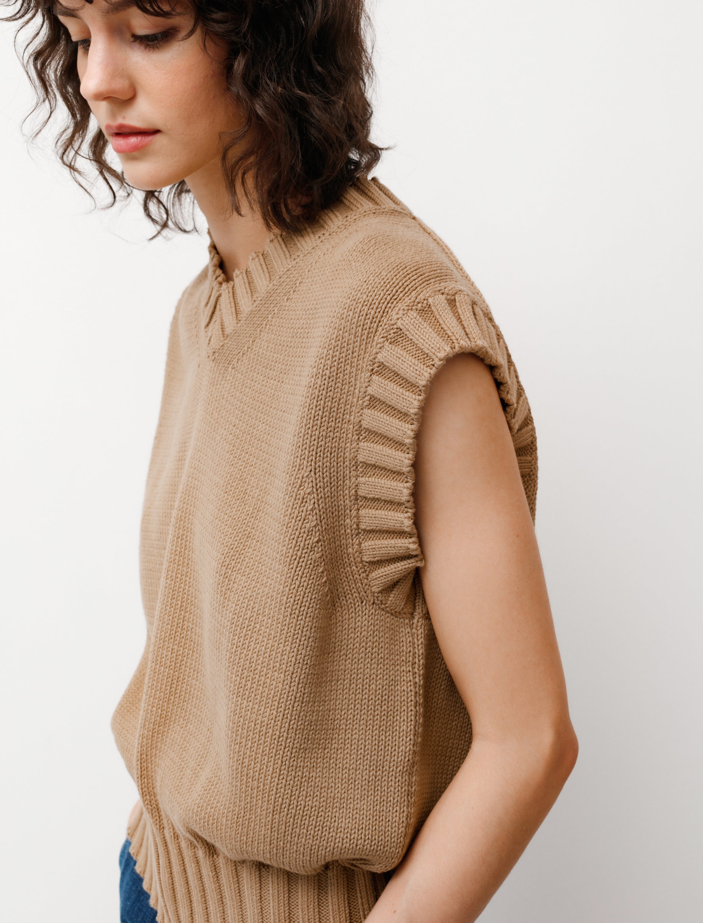 Studio Nicholson Marit Cotton Knit Biscuit