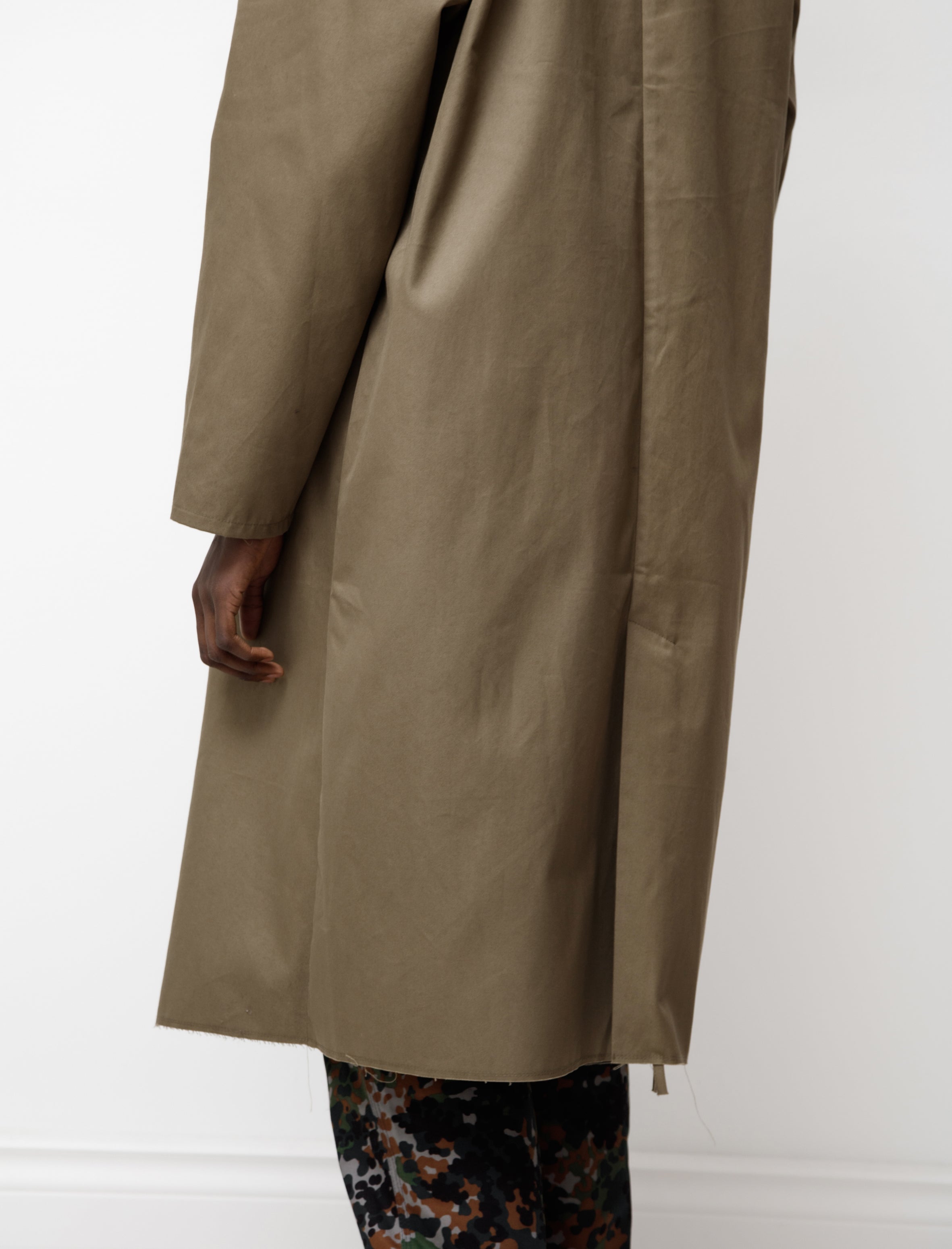 Camiel Fortgens Long Coat Cotton Twill Green