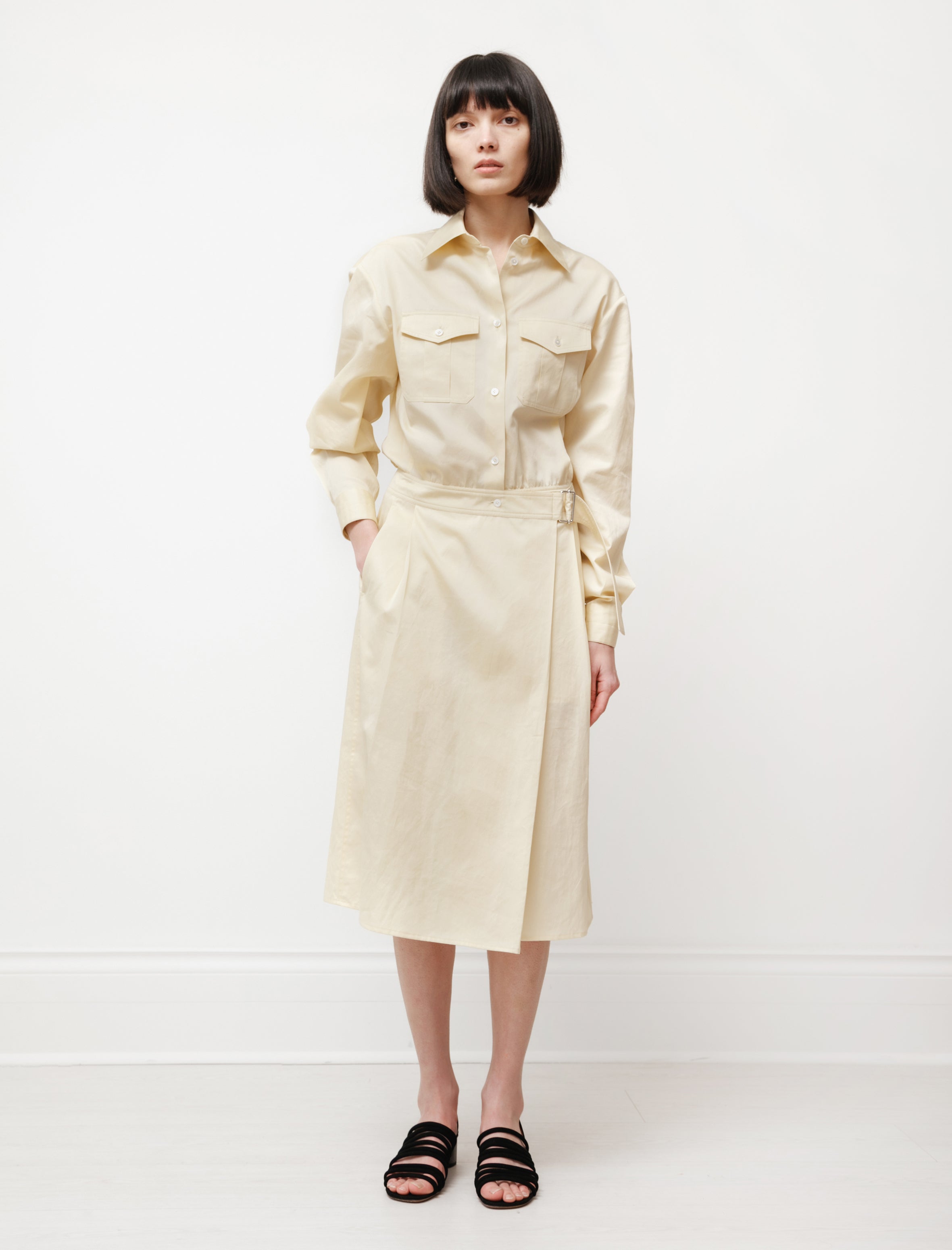 Lemaire Two Pockets Dress Cream