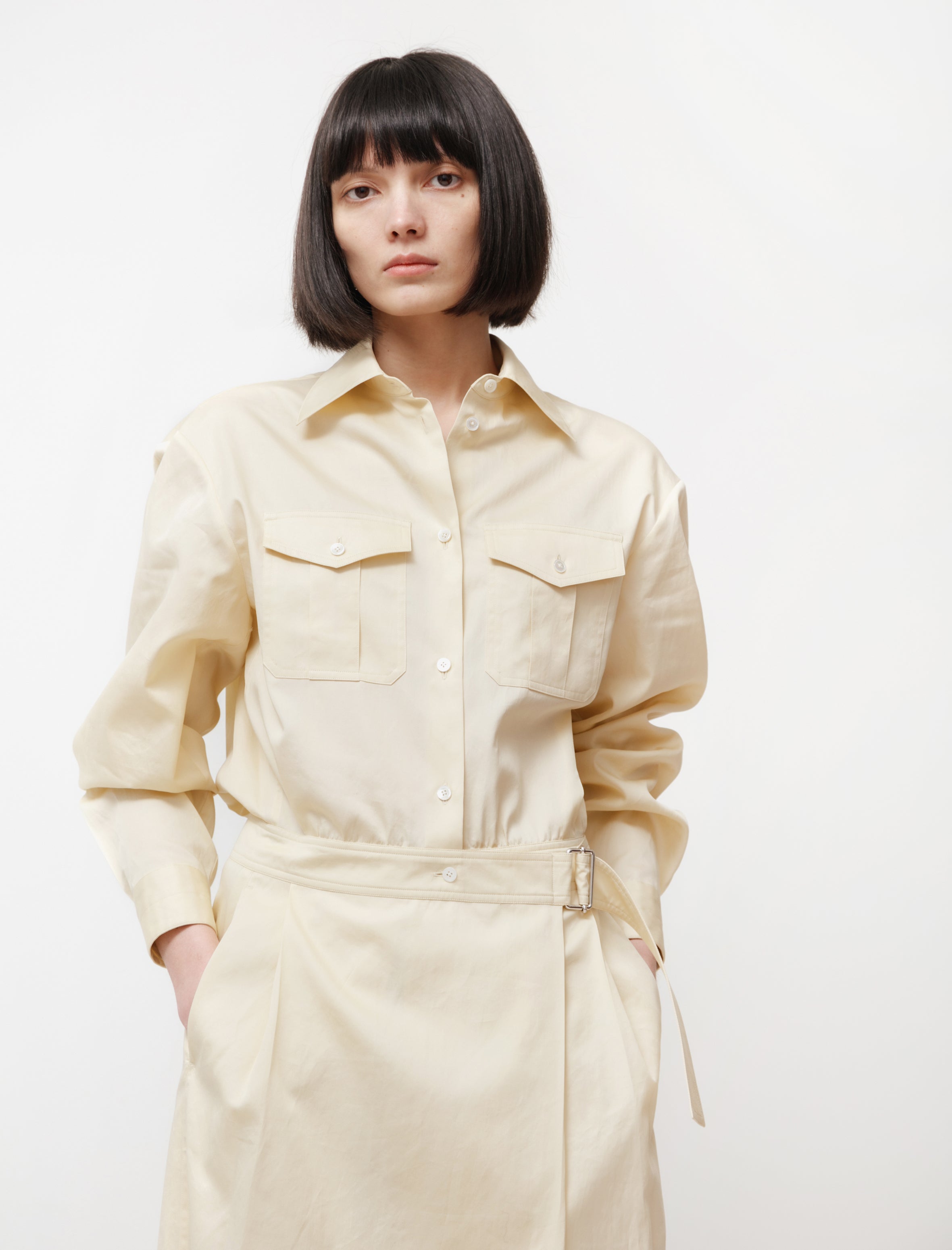 Lemaire Two Pockets Dress Cream