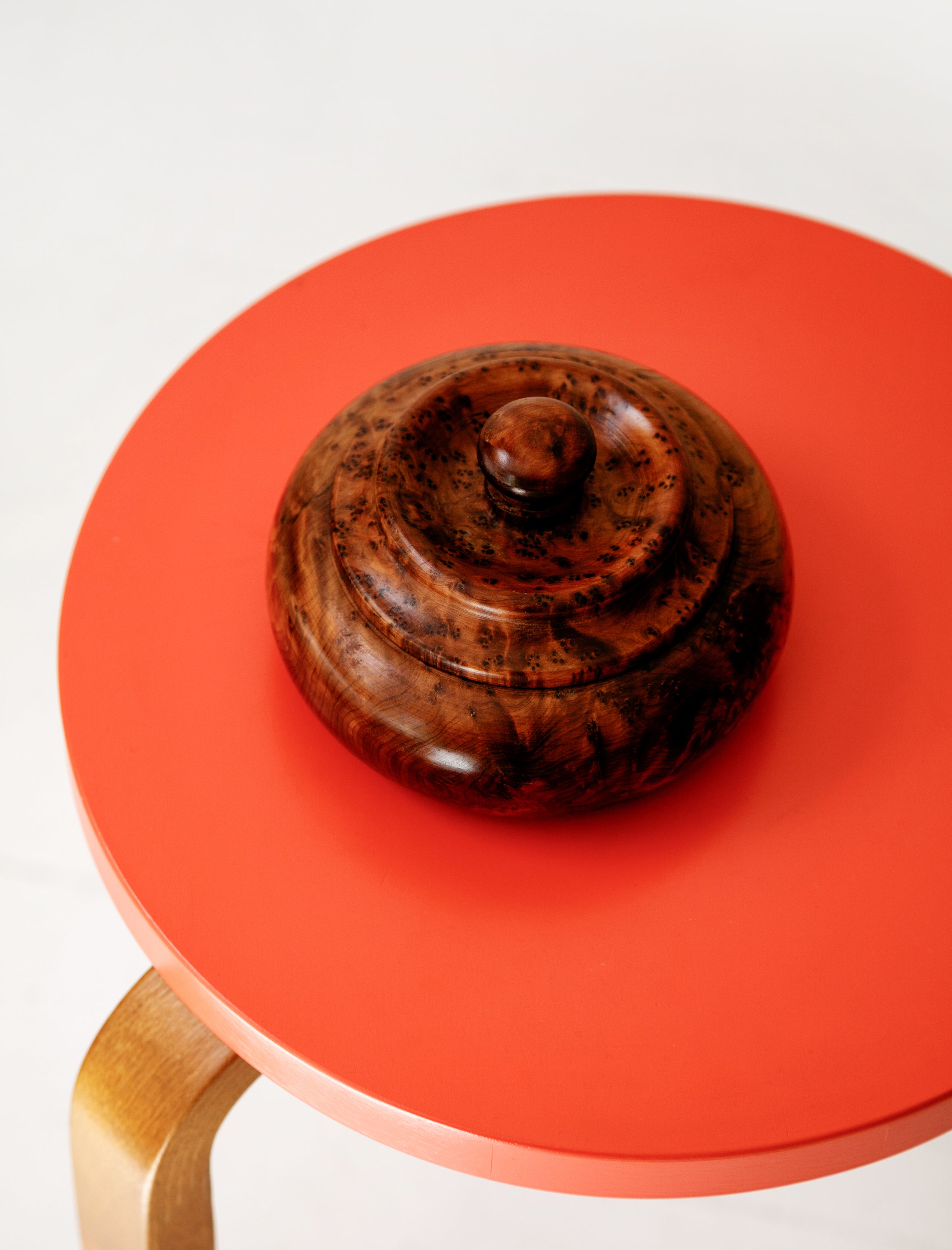 Found by Neighbour Lidded Wood Burl Box