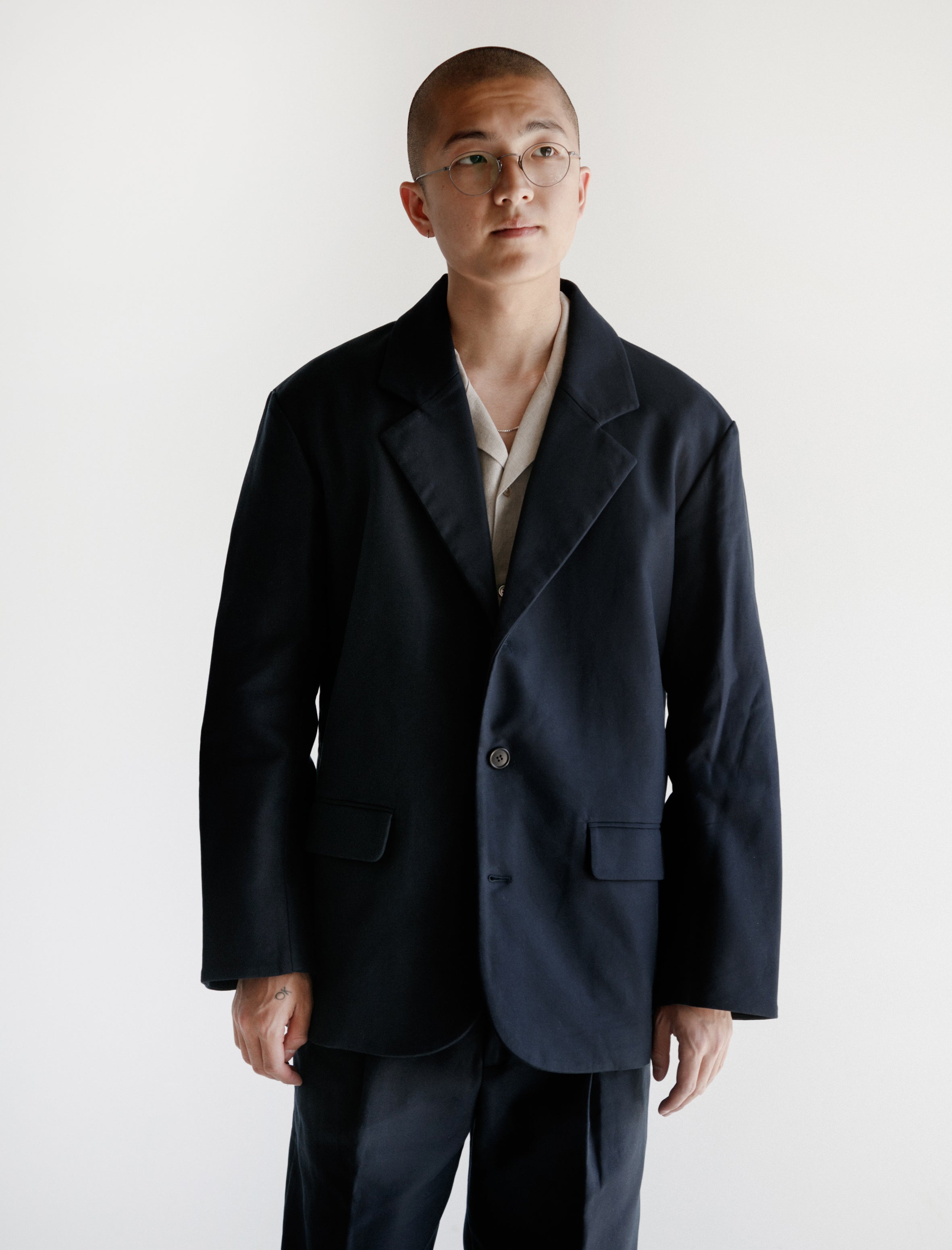 Japanese Double Cotton Jacket Navy