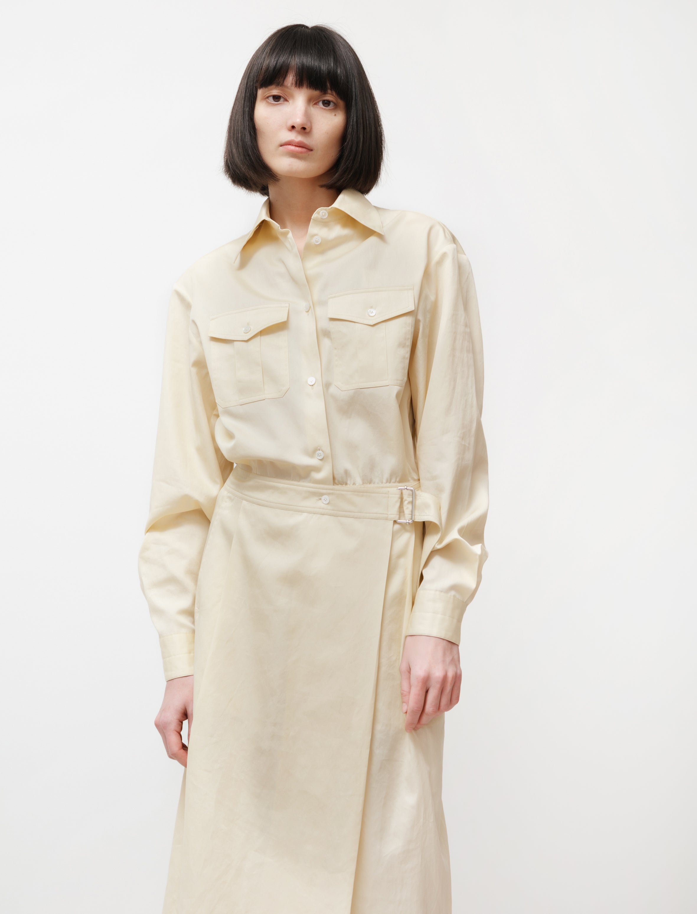 Lemaire Two Pockets Dress Cream