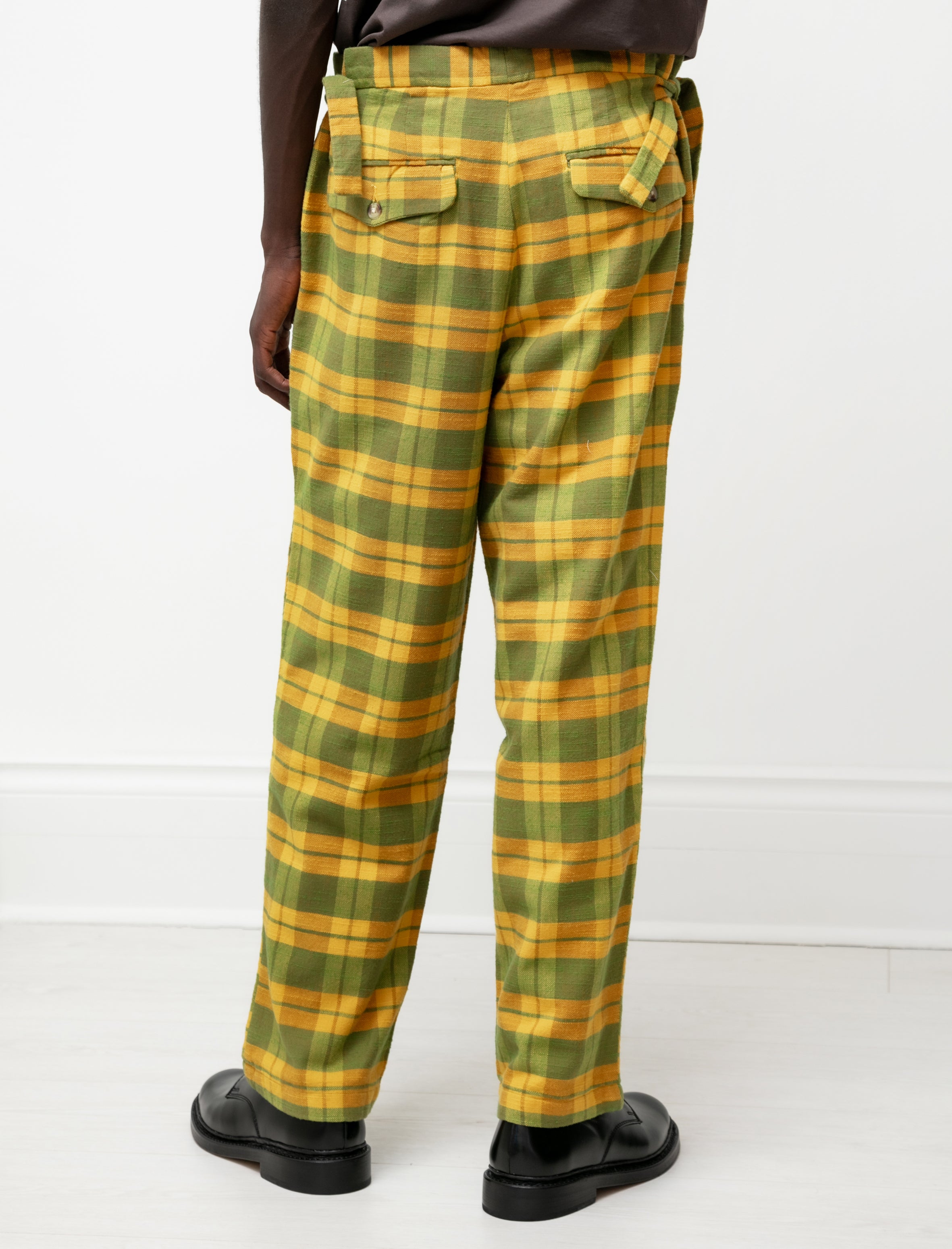 Yellow Streetwear Style Plaid Pants  Yellow streetwear Plaid fashion  Streetwear fashion