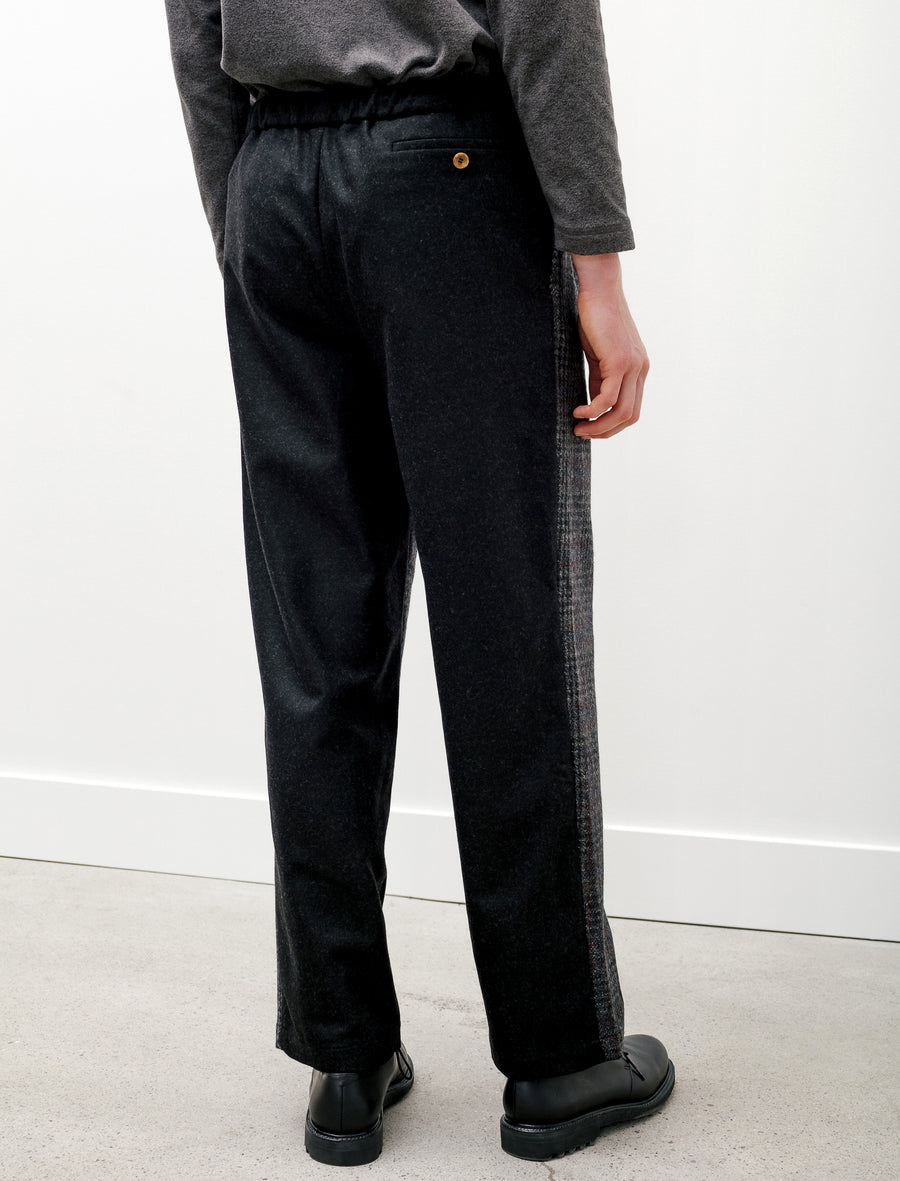 Frank Leder Mixed Wool Pants Check Black – Neighbour