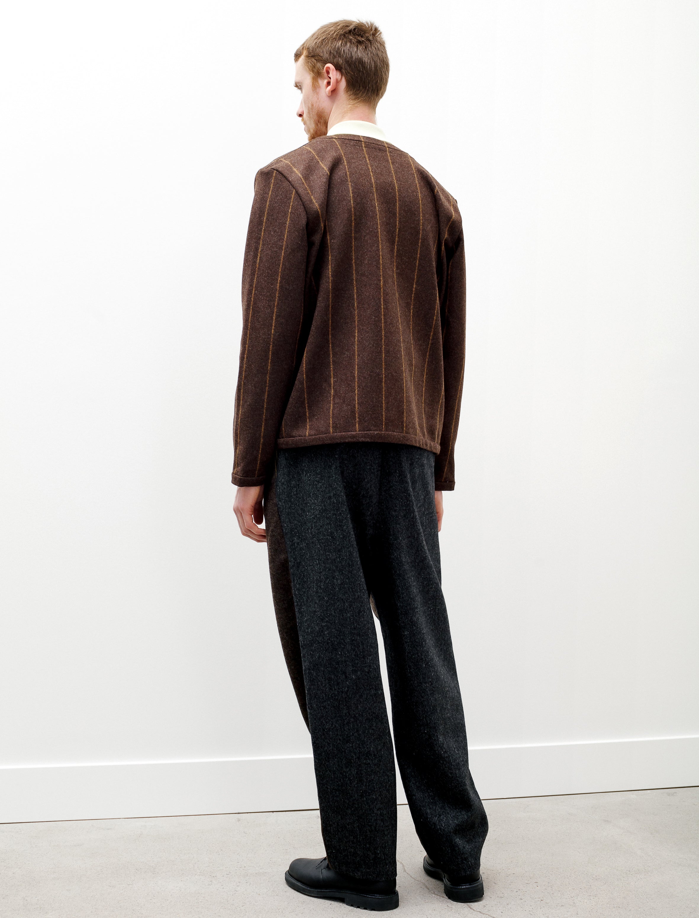 Frank Leder Mixed Wool Pants Yellow Brown Grey