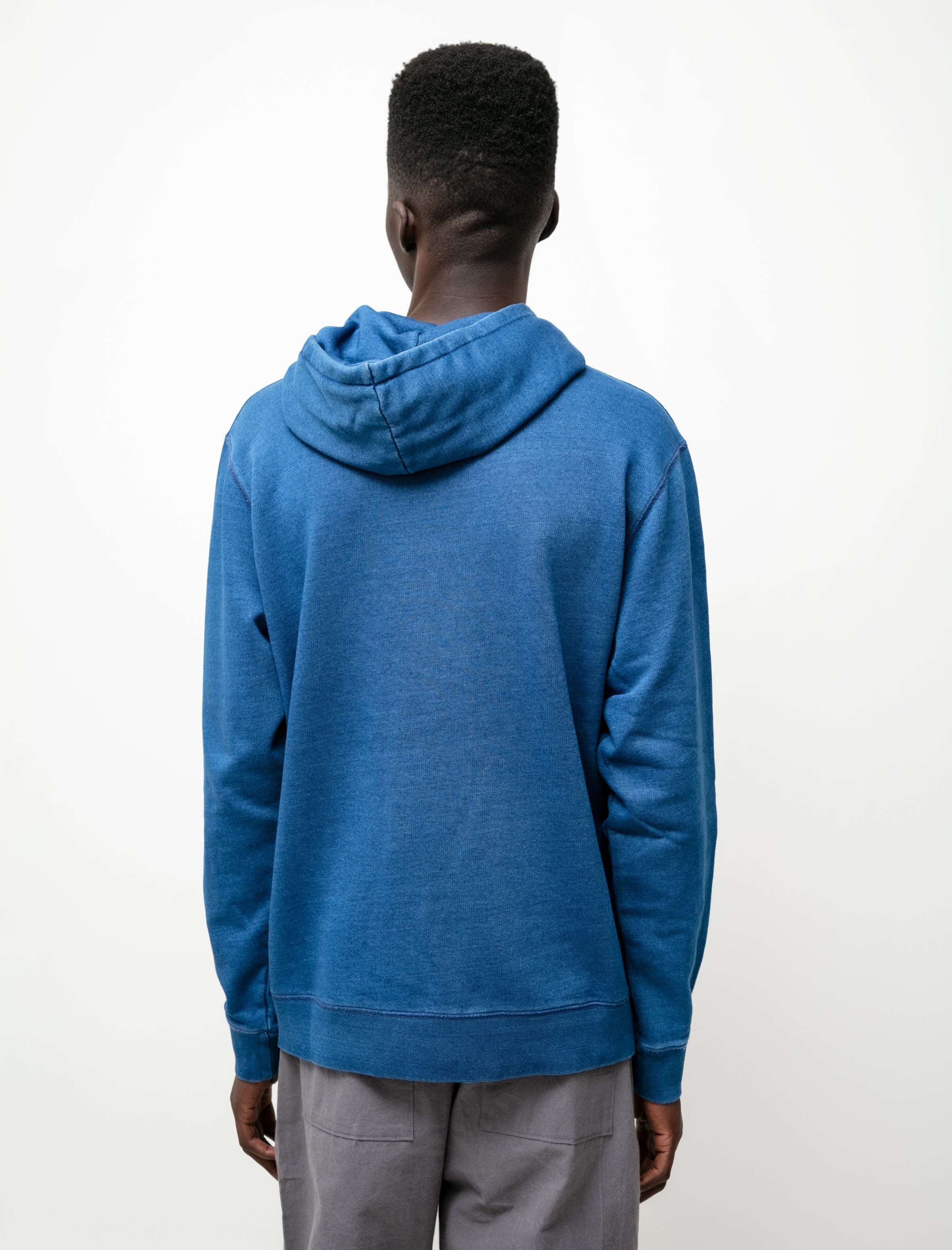 Sunspel Loopback Overhead Hoody Real Indigo