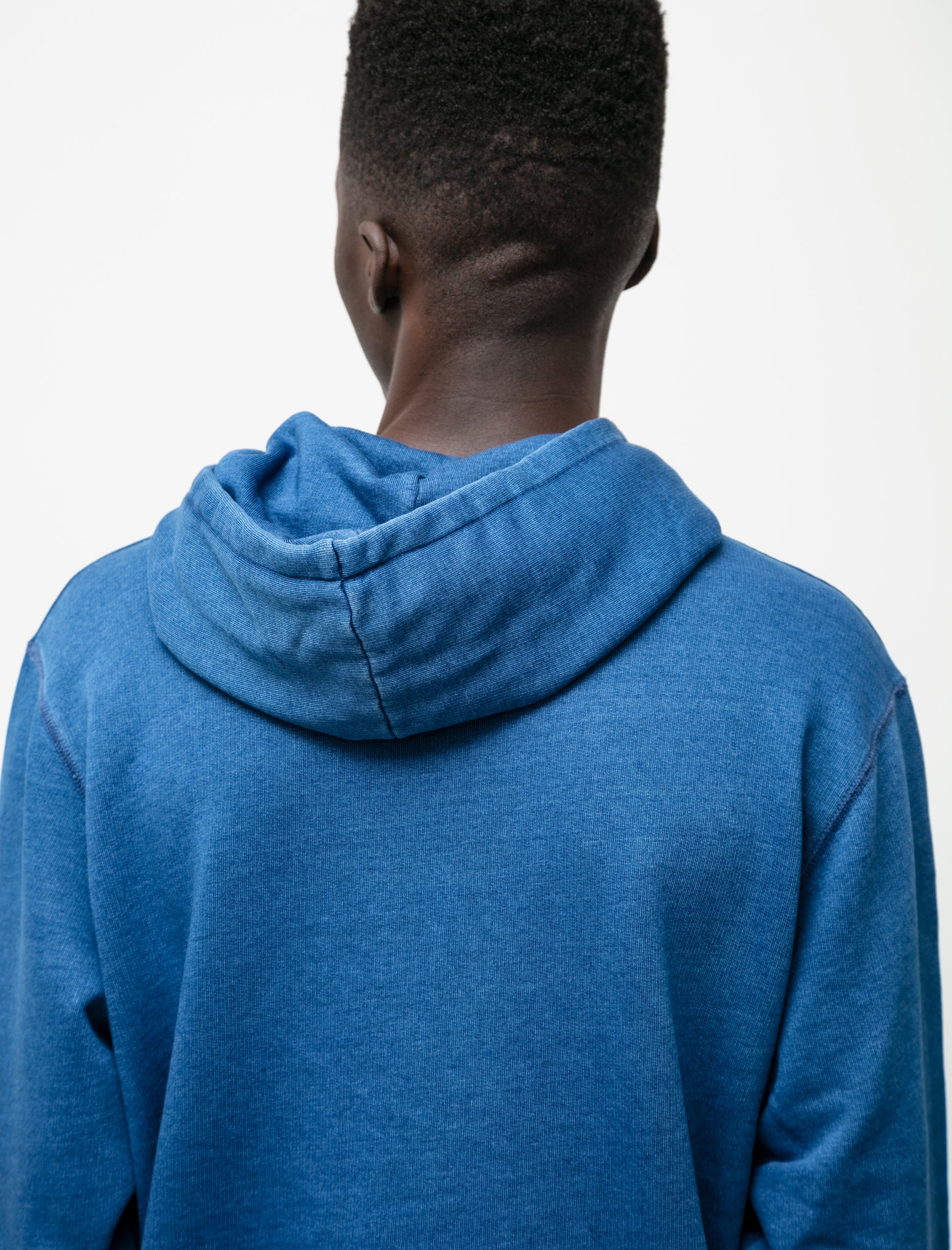 Sunspel Loopback Overhead Hoody Real Indigo