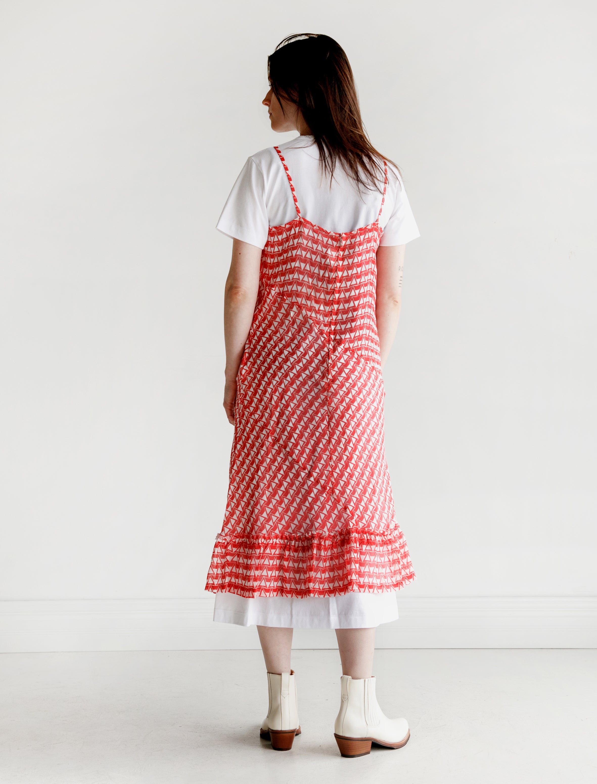 Comme des Garçons Comme des Garçons Slip and T-Shirt Dress Combo Red/W...