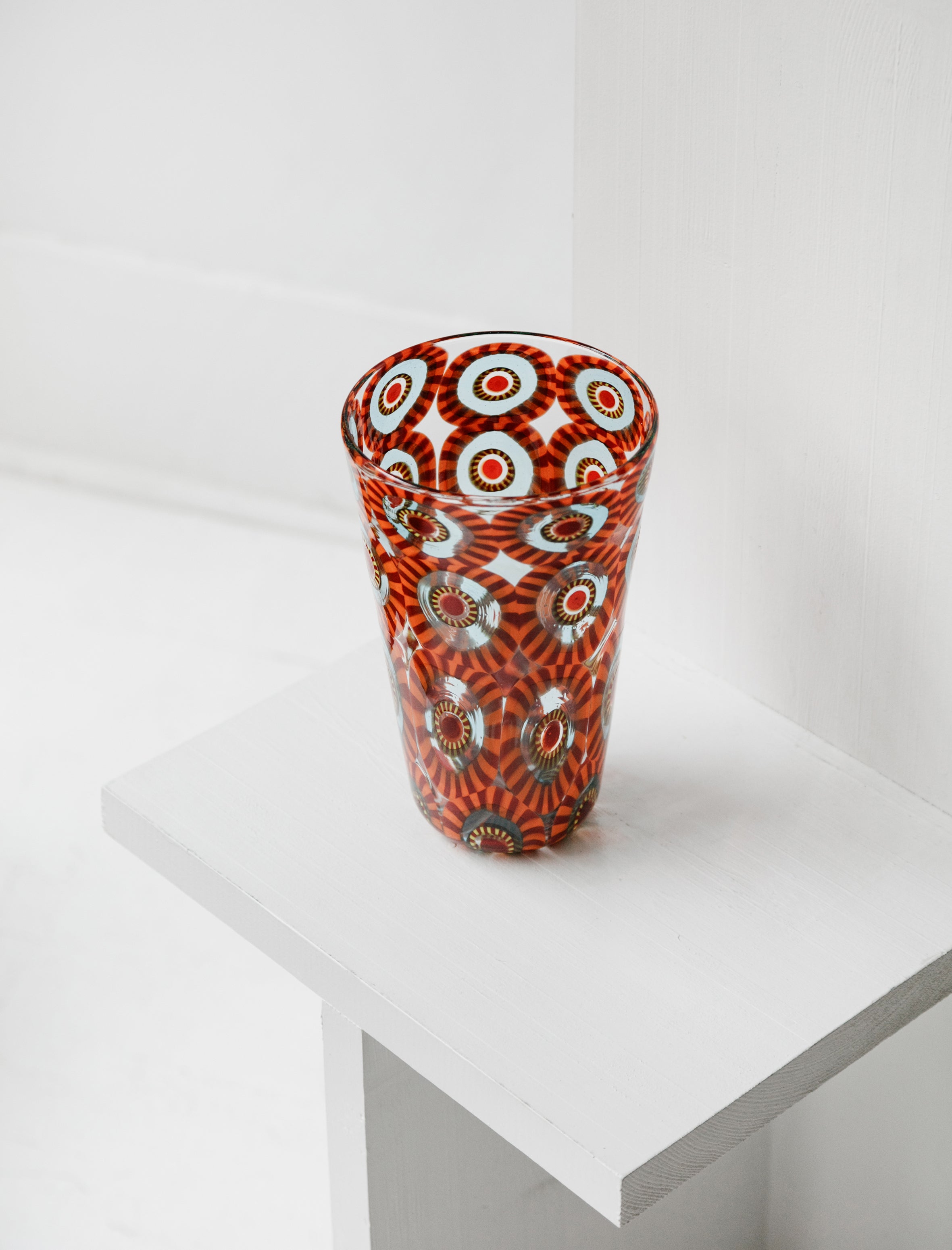 Found by Neighbour Murrine Eye Tall Vase Orange