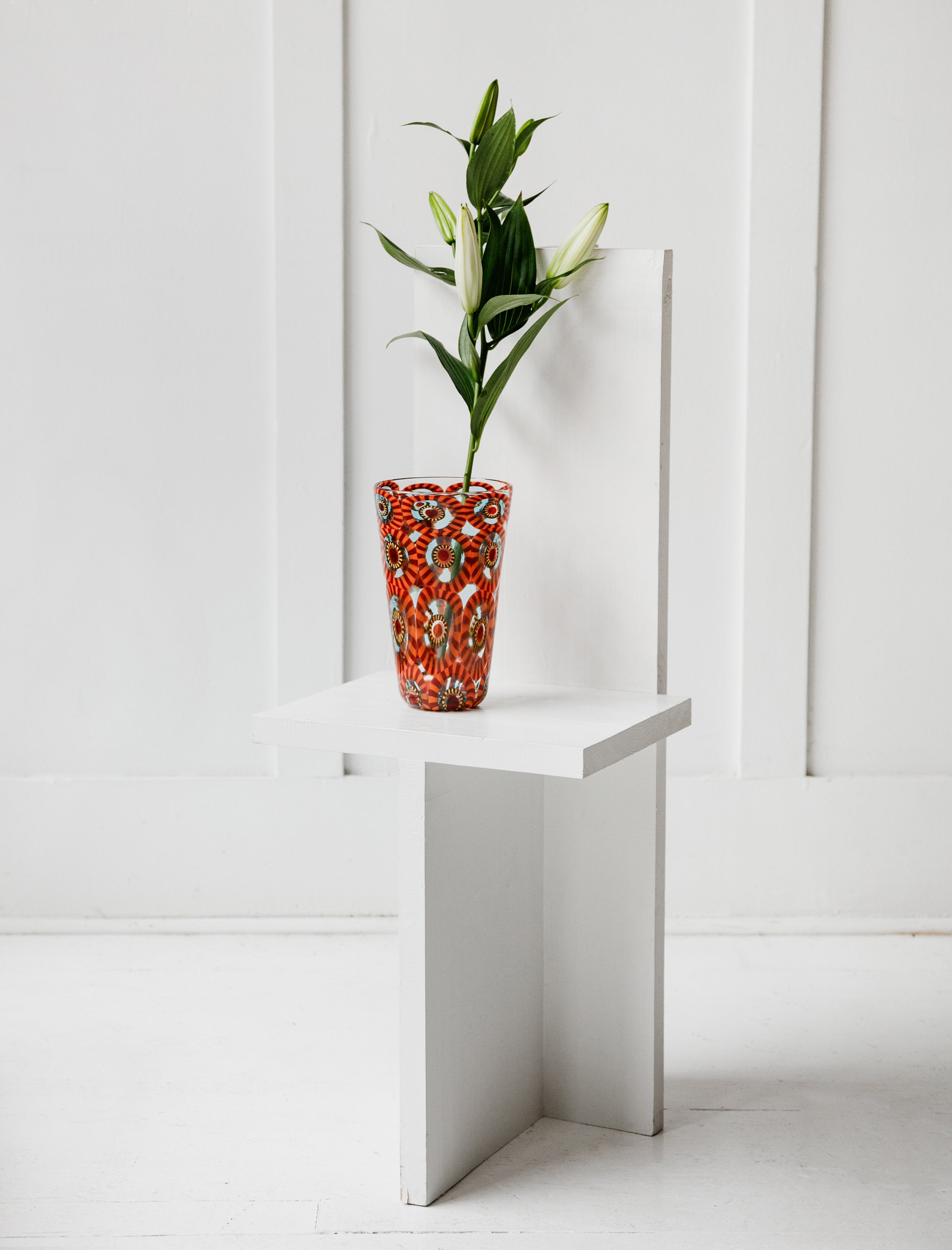 Found by Neighbour Murrine Eye Tall Vase Orange