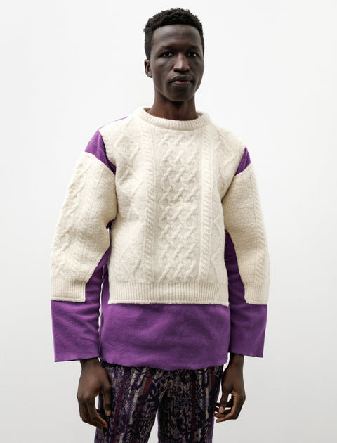Rebuild Fishermans Covered Sweater Purple