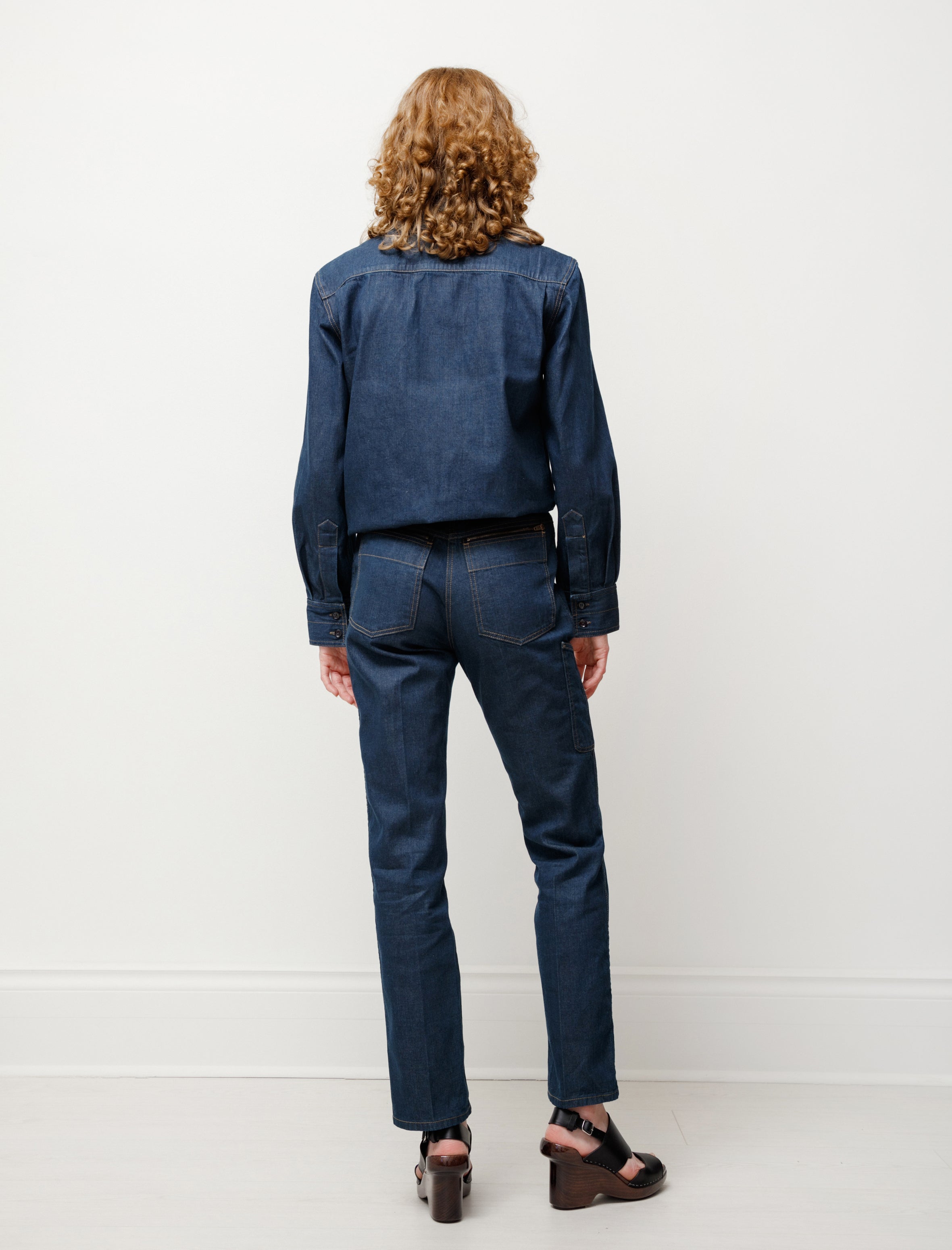 Fitted Denim Pants Jean Blue