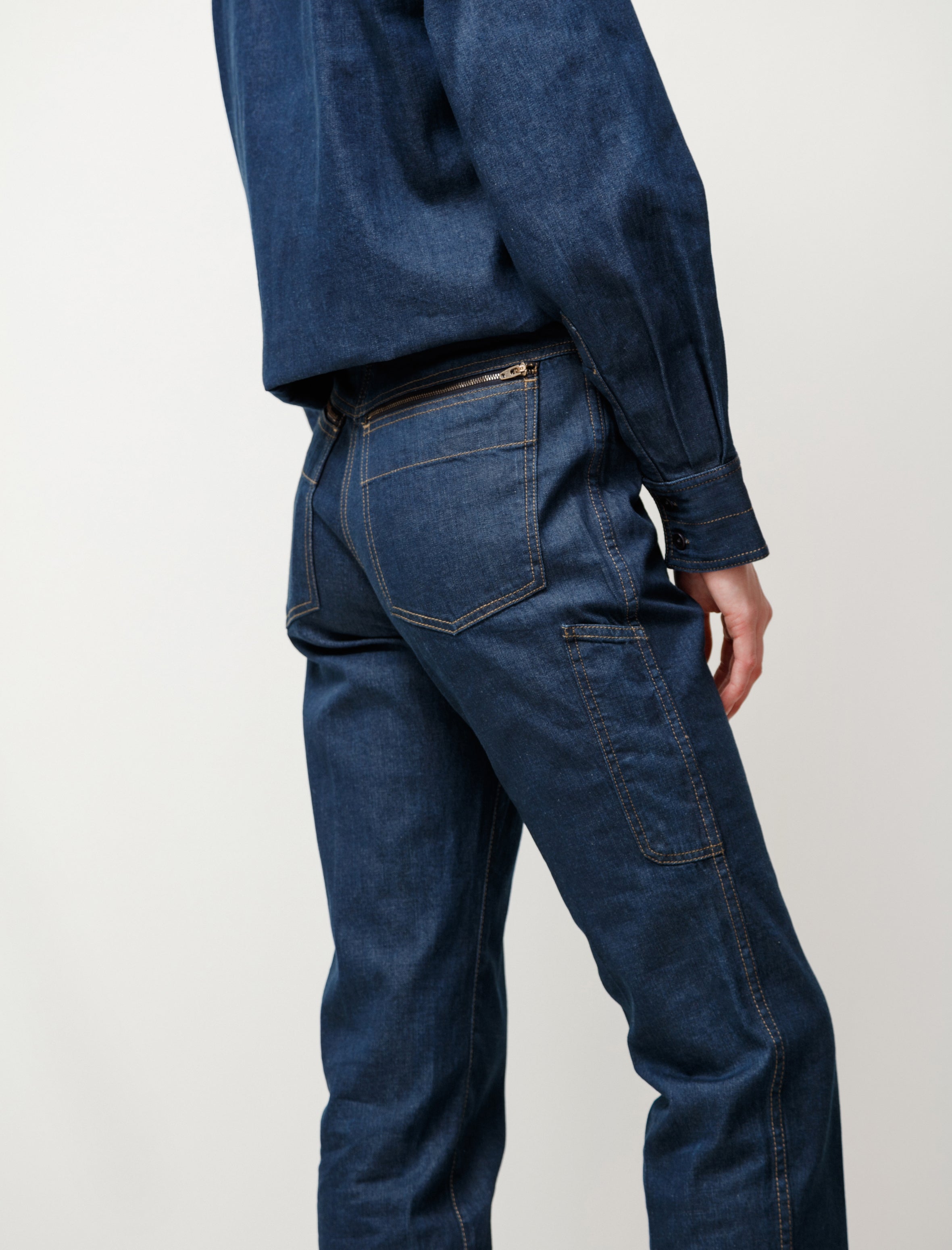 Fitted Denim Pants Jean Blue