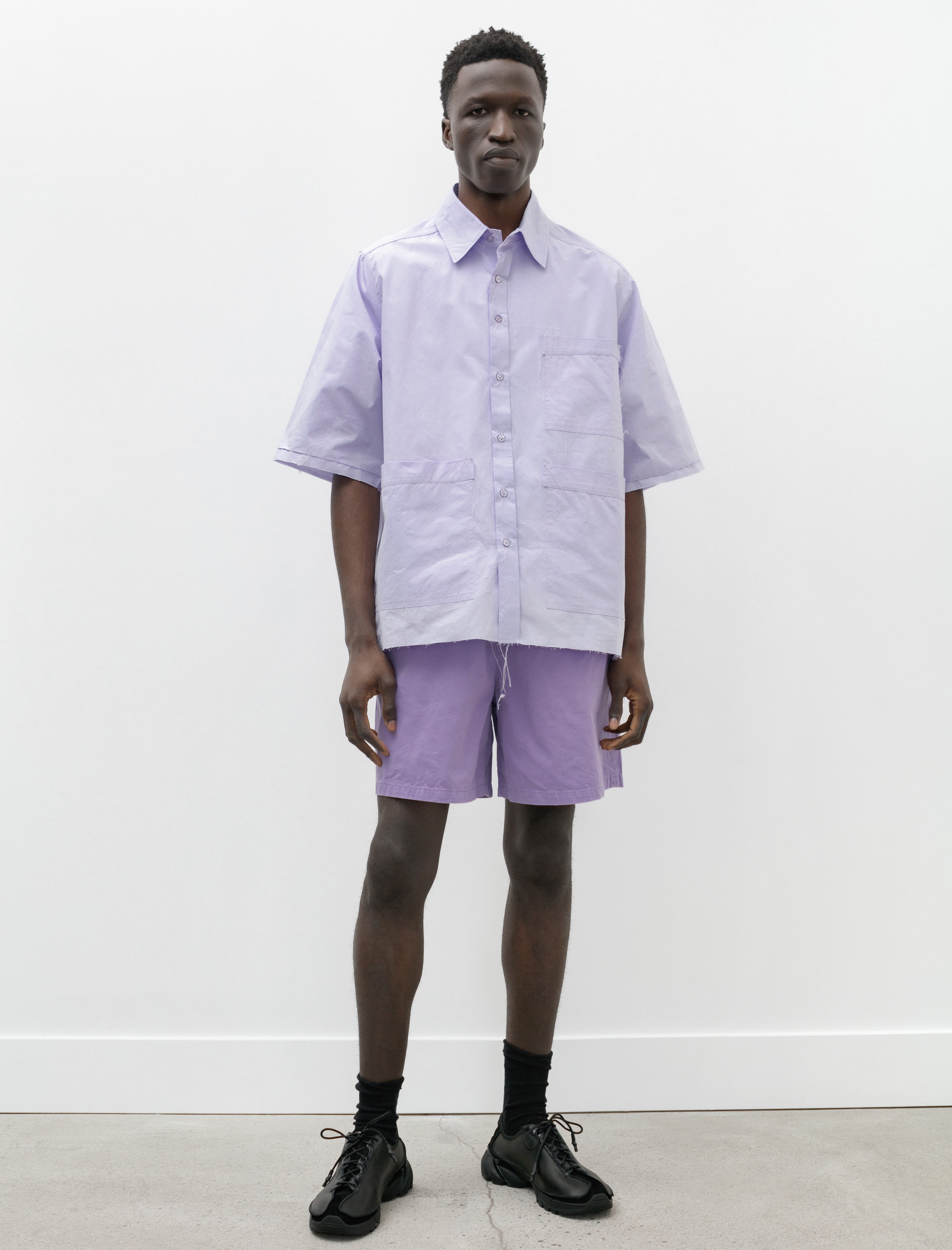 Knee Shorts Twill Purple