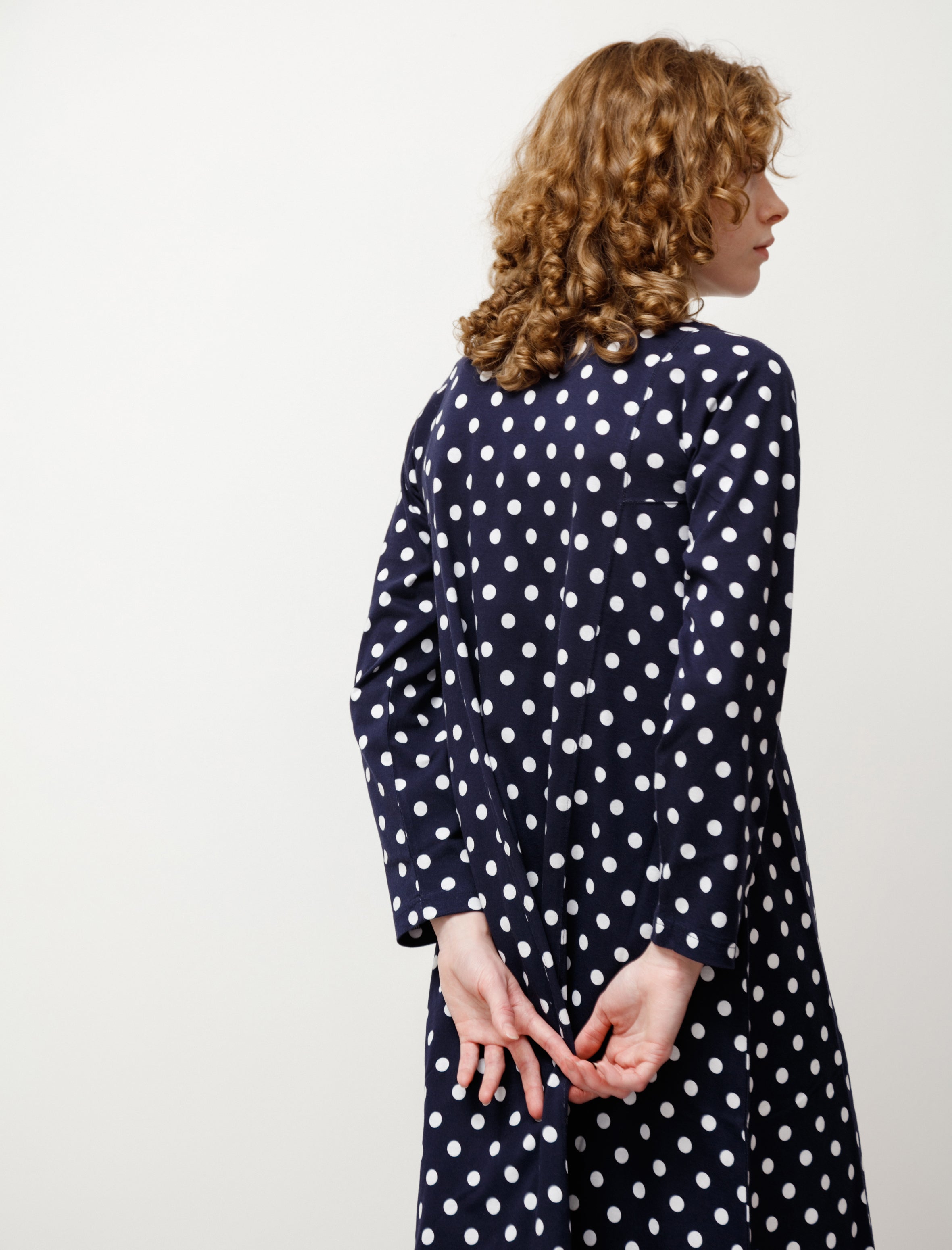 Comme des Garçons Comme des Garçons Panelled Polka Dot Jersey Dress