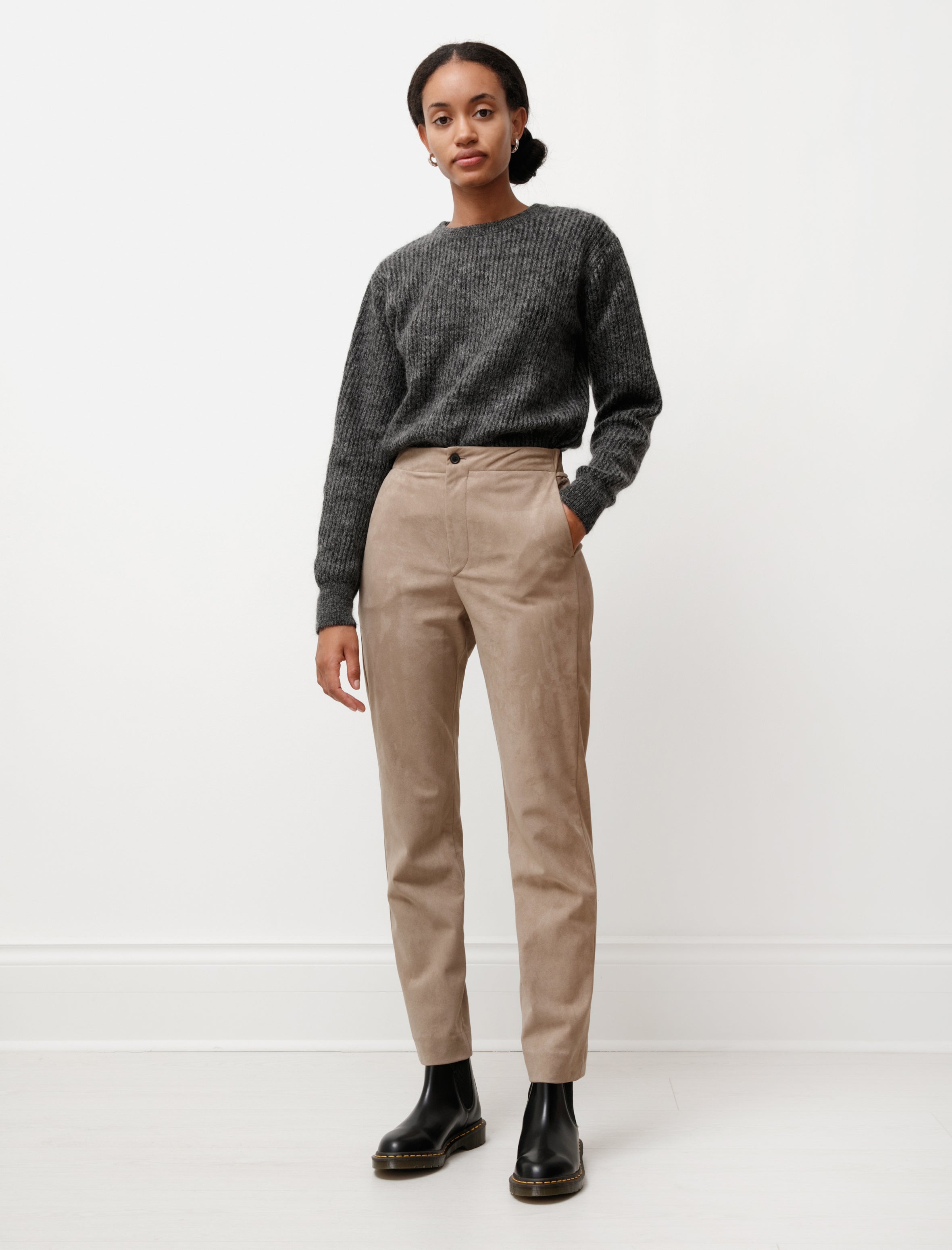 Stephan Schneider Trousers Acronym Suede Tan