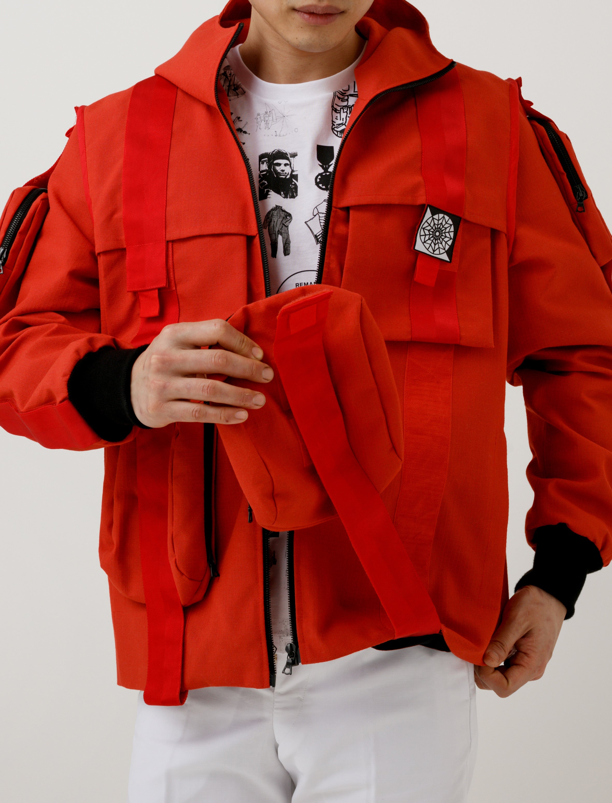 Velcro Anorak Red