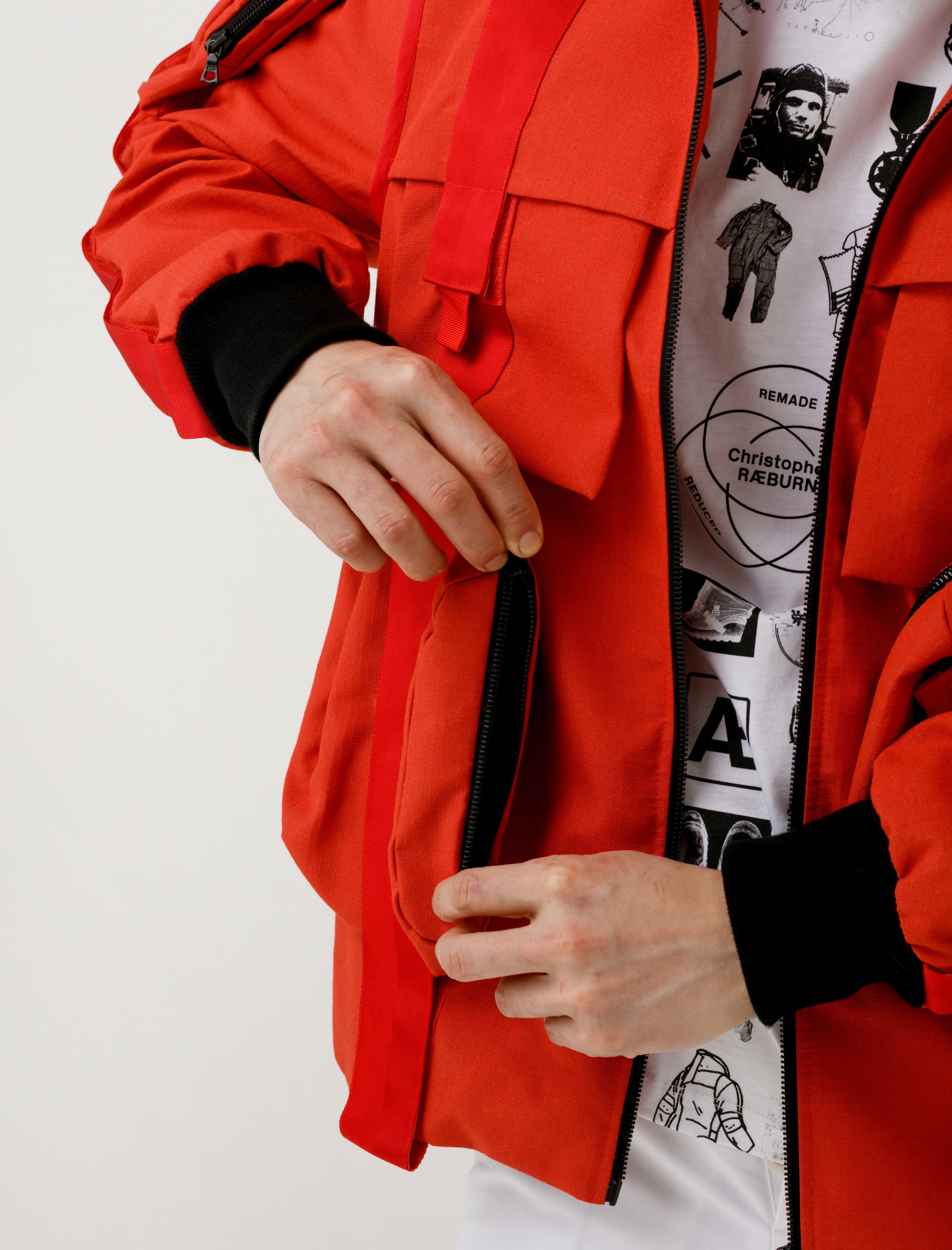 Velcro Anorak Red