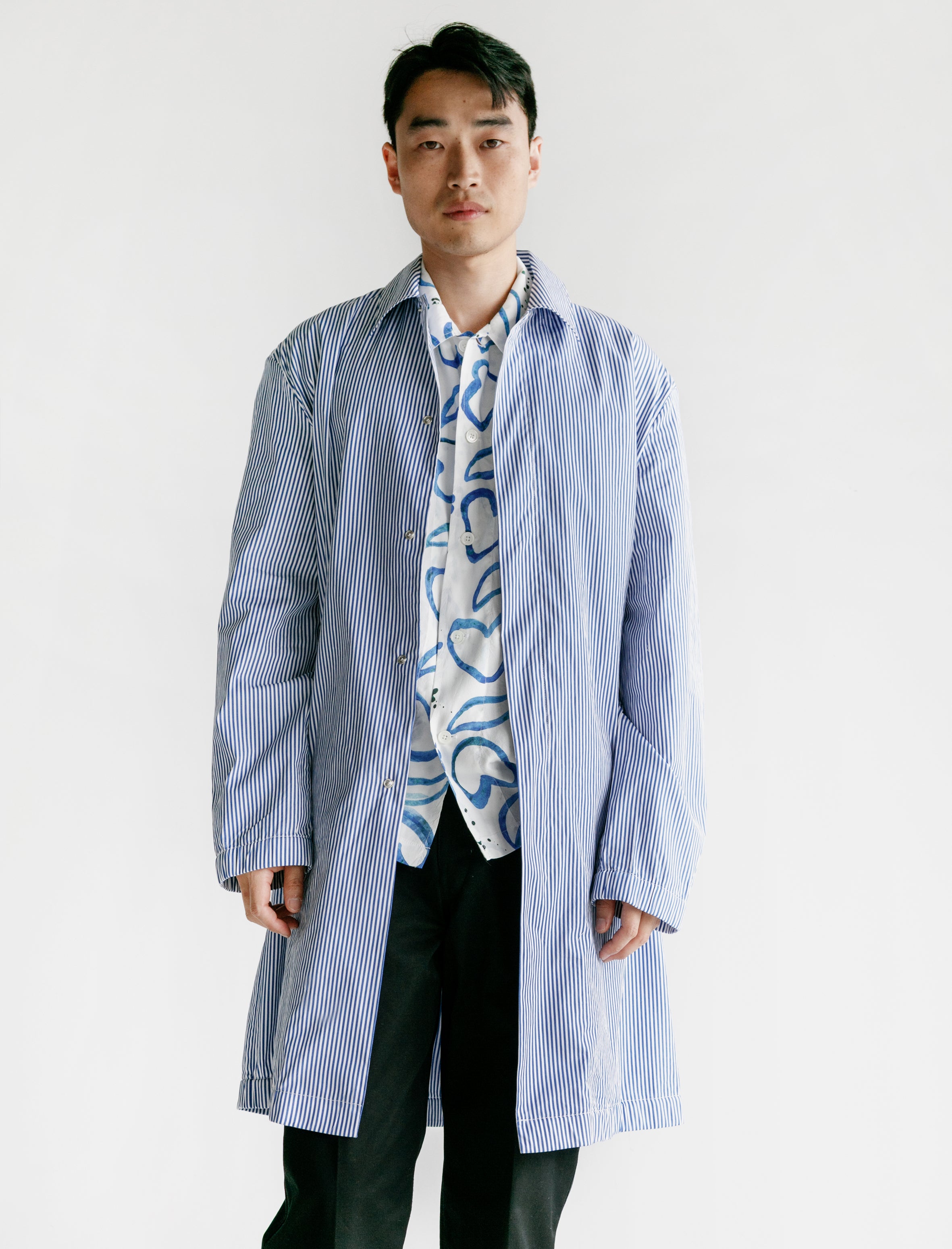 Our Legacy Mac Coat Blue Stripe