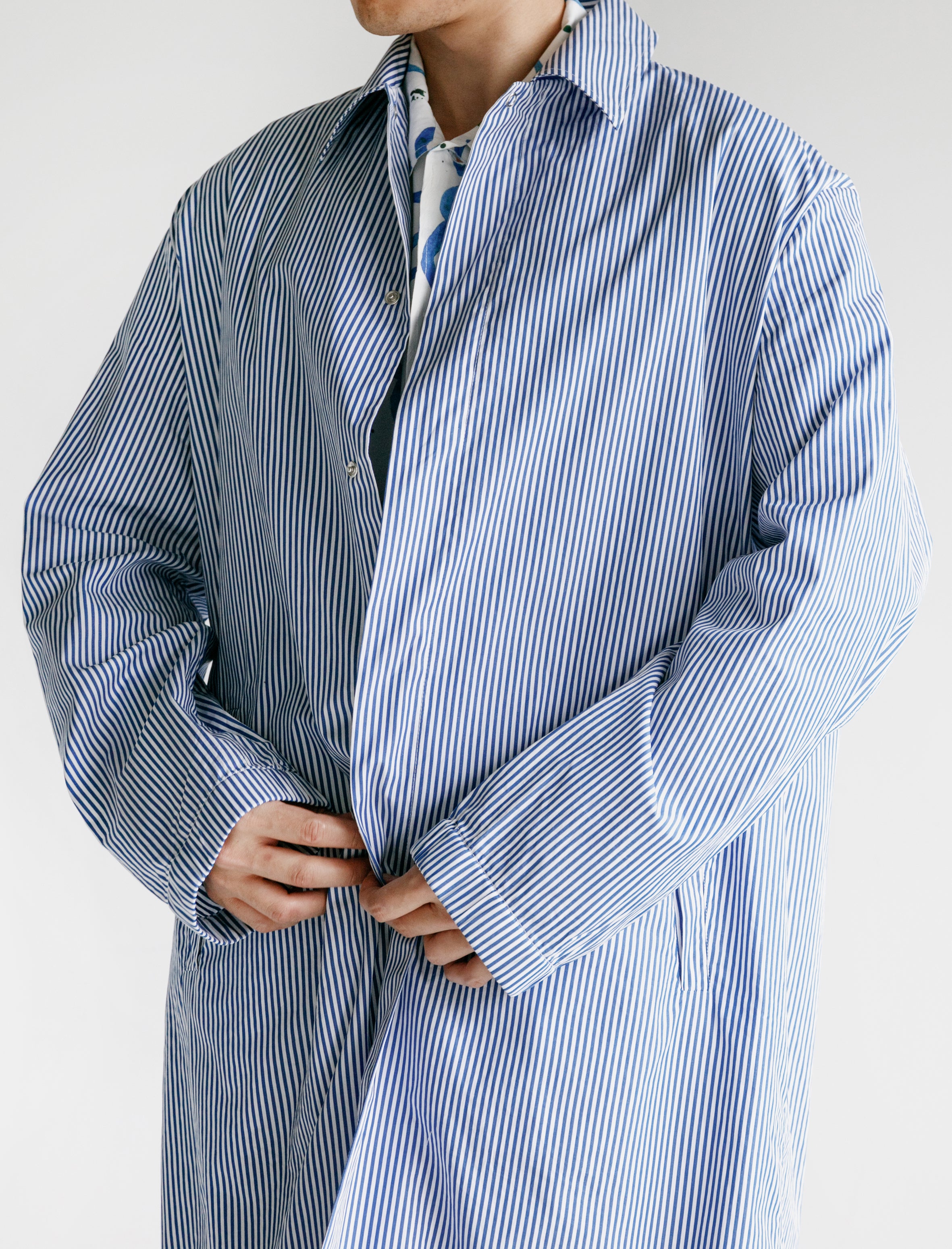 Our Legacy Mac Coat Blue Stripe