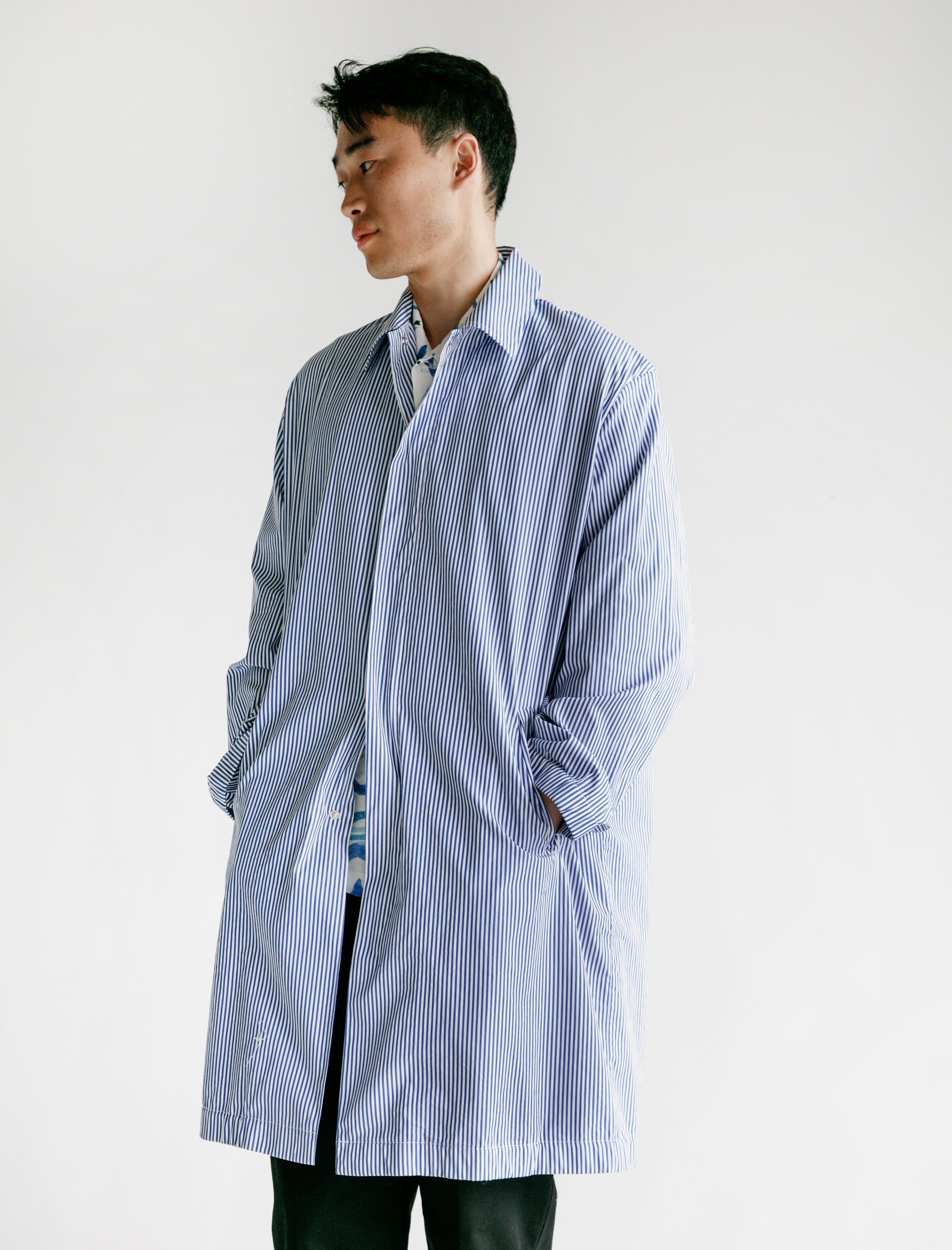 Our Legacy Mac Coat Blue Stripe