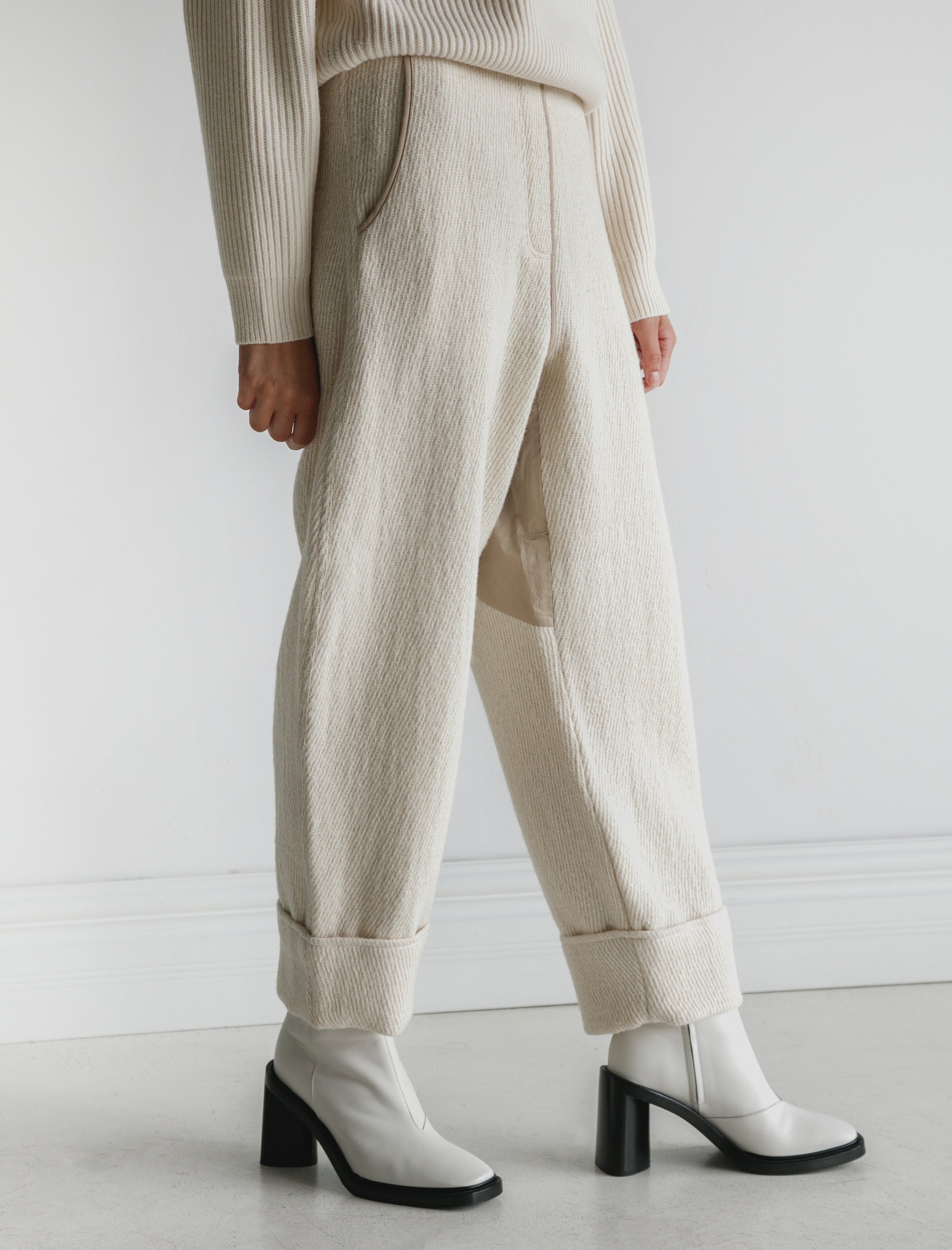 Acne Studios Pannia Twill Pants Ecru