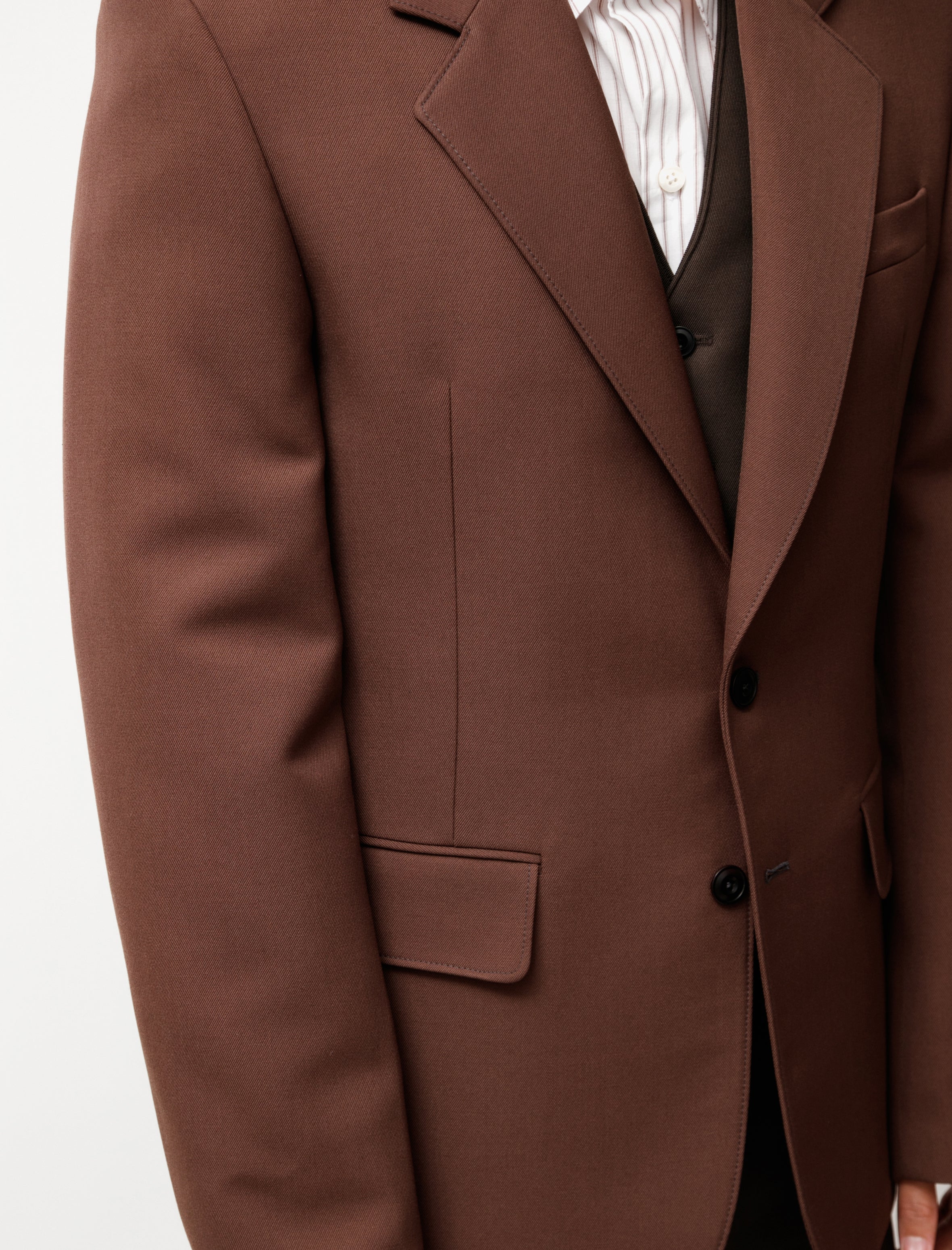 Lemaire Slim Fit SB Jacket Russet Brown