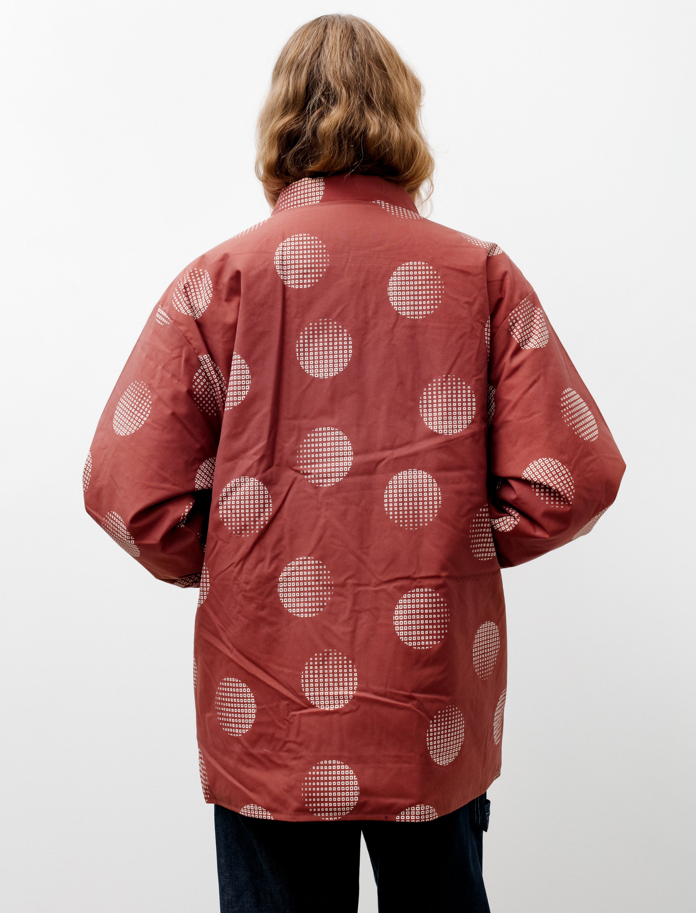 Needles Sur Coat Printed Nylon Brick Brown