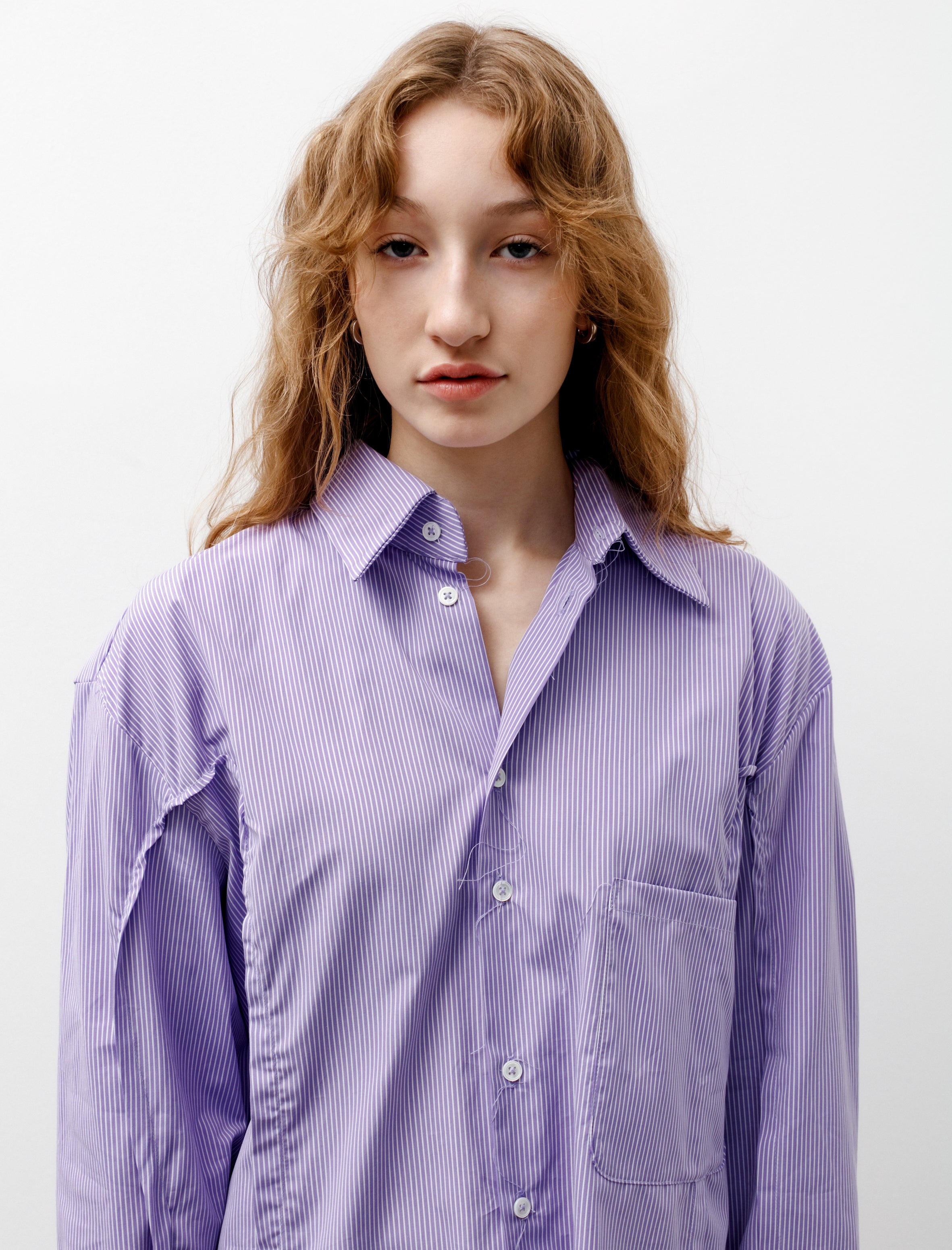 camiel fortgens oversized shirt lilac - シャツ
