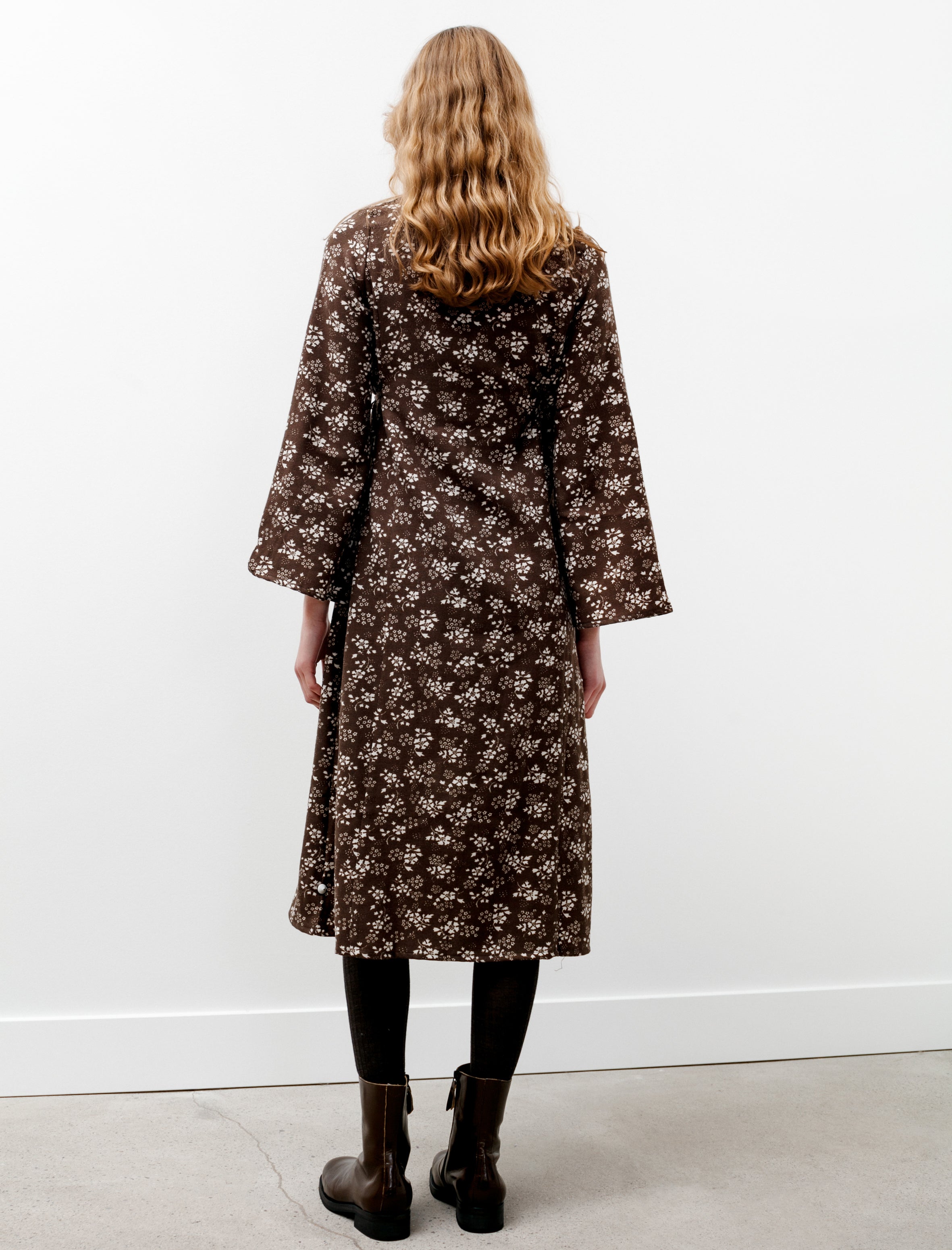 Needles Wrap Dress Wool Viyella Floral