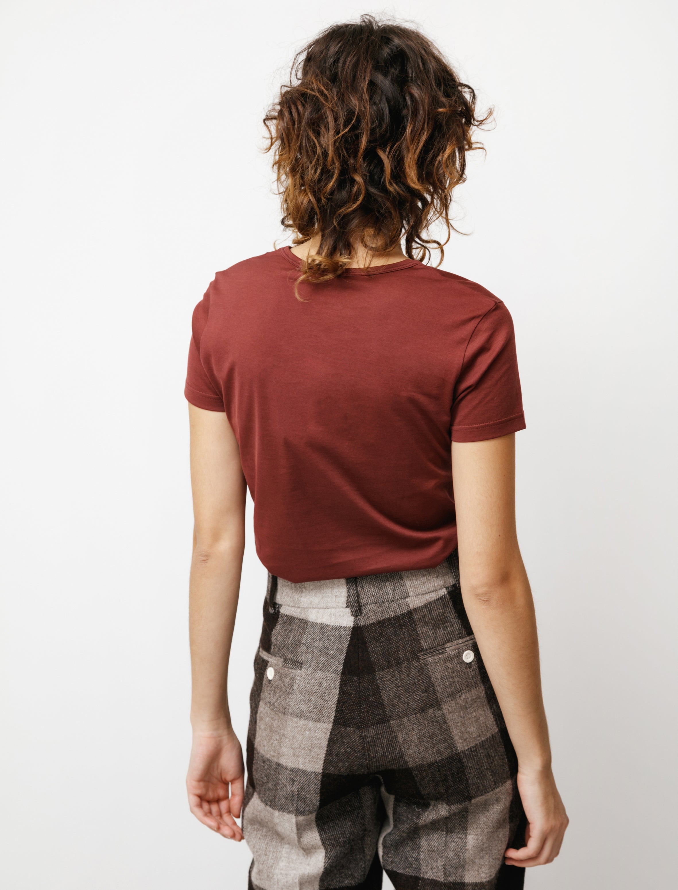 Sunspel Crew Neck T-Shirt Oxblood