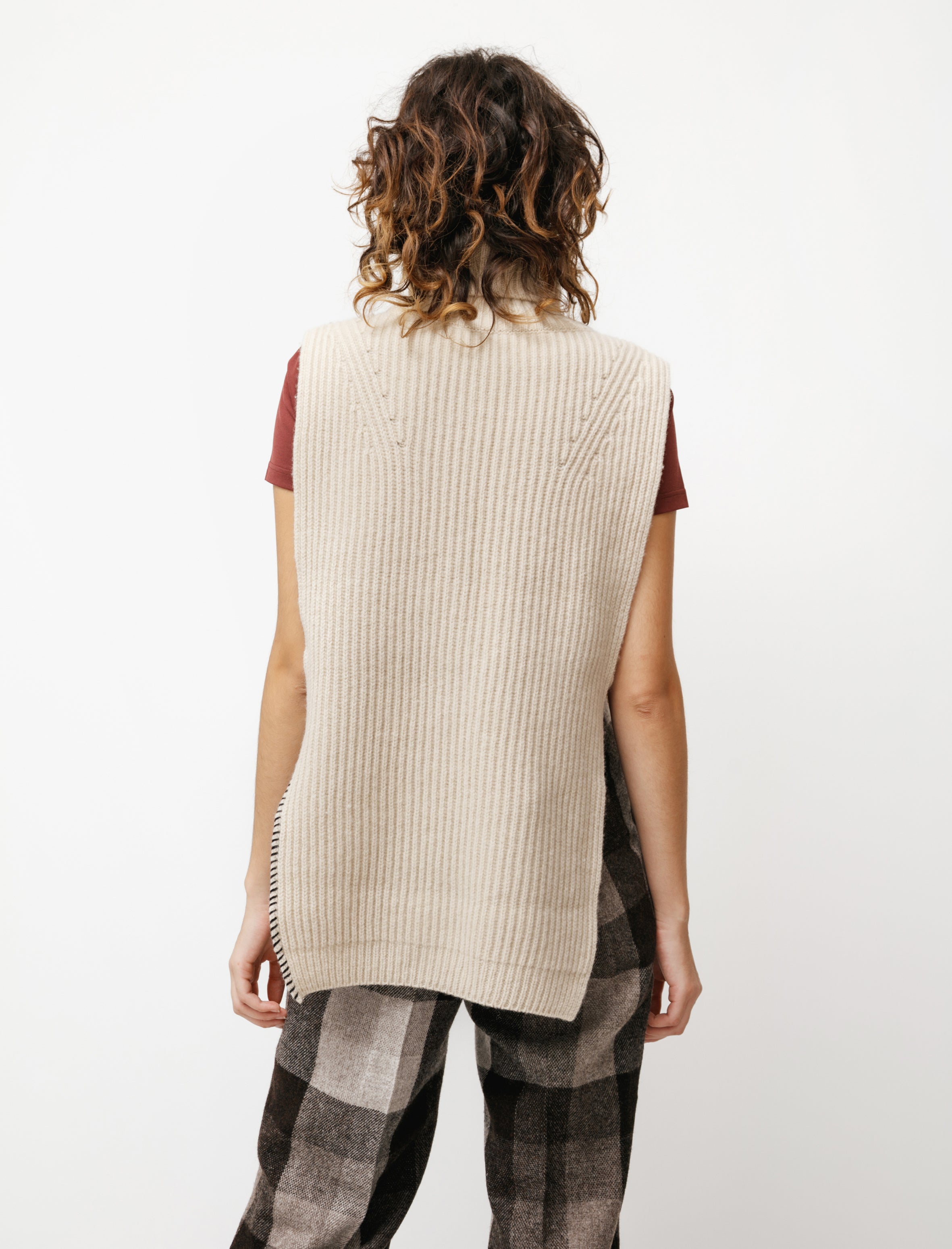 Y's by Yohji Yamamoto Ladder Stitch Knit Dickie Off White